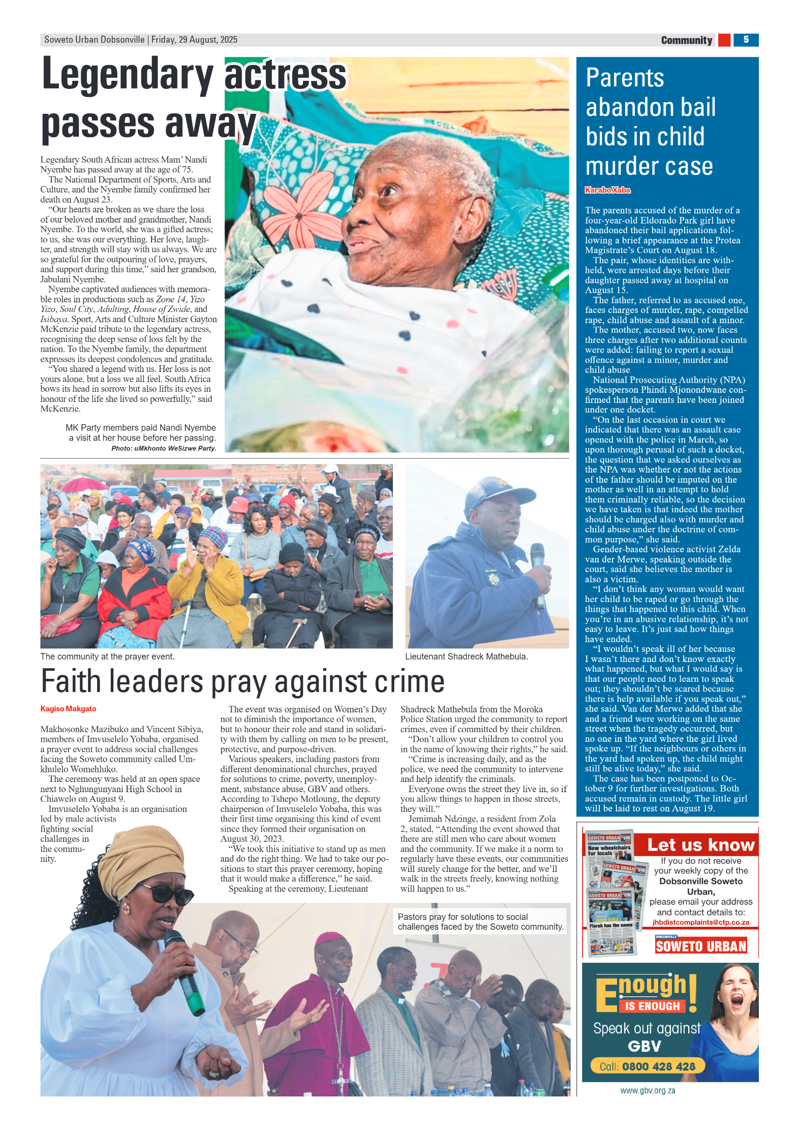 Dobsonville: 29 August 2025 page 5