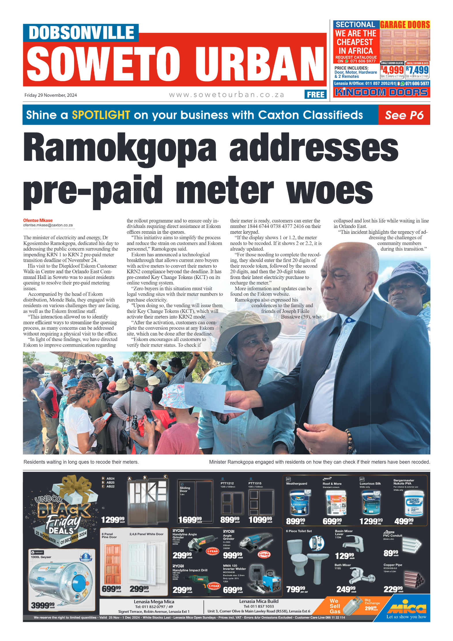 Dobsonville: 29 November 2024 page 1