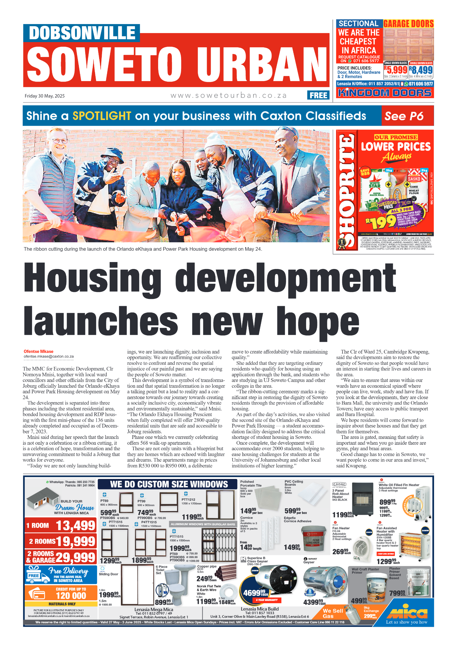 Dobsonville: 30 May 2025 page 1
