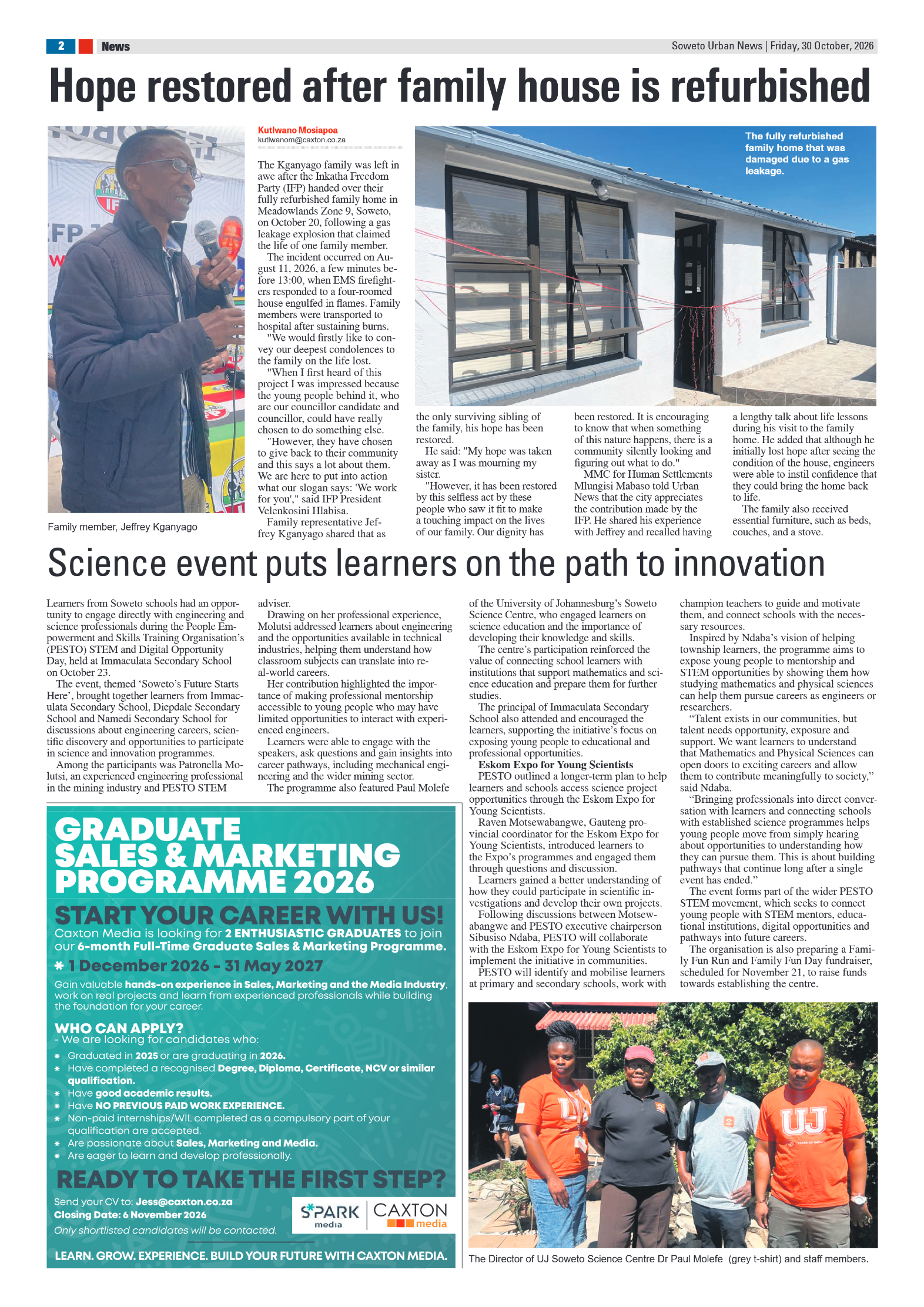Dobsonville 30 October 2026 page 2