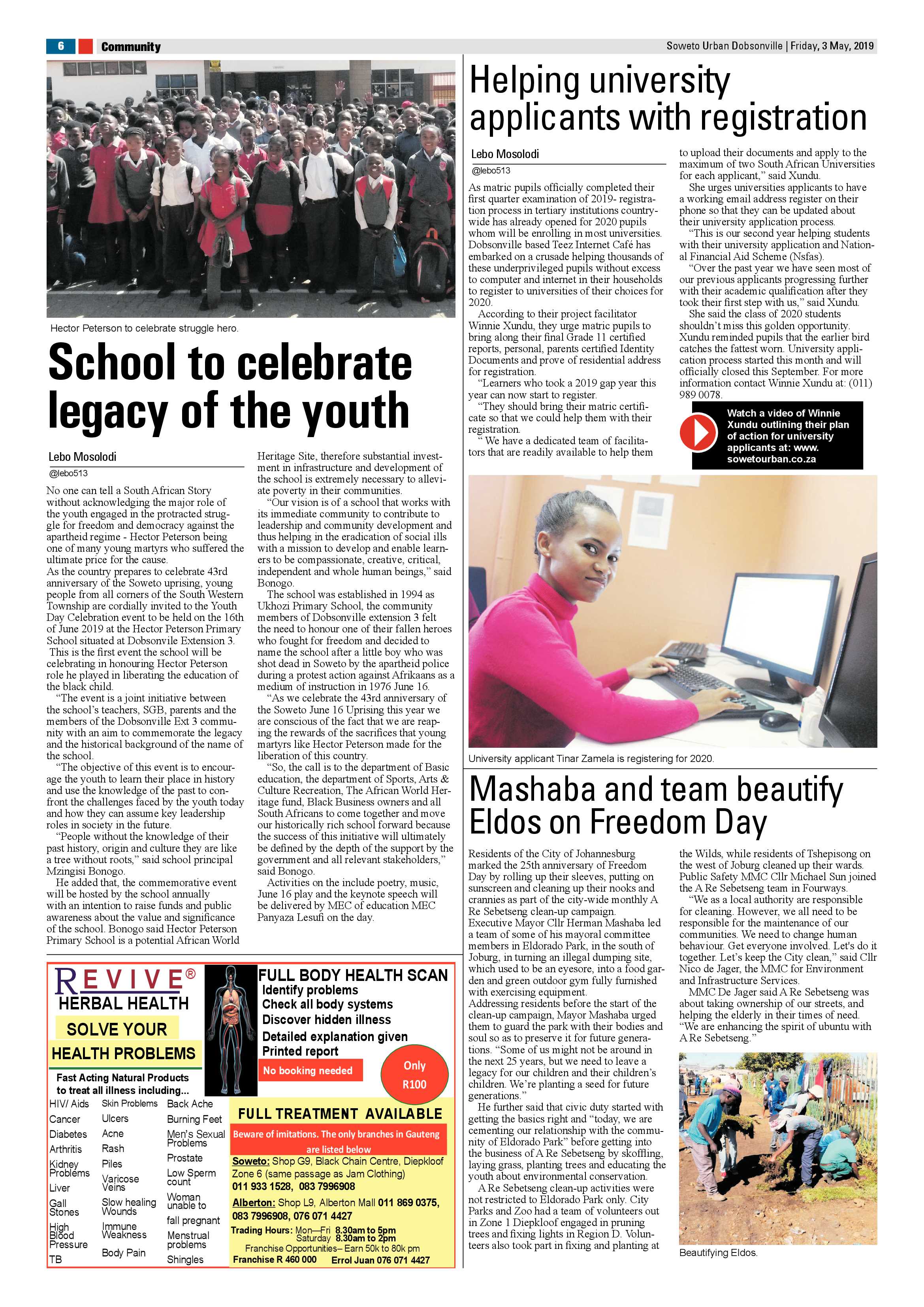 Dobsonville News – May 03, 2019 page 6