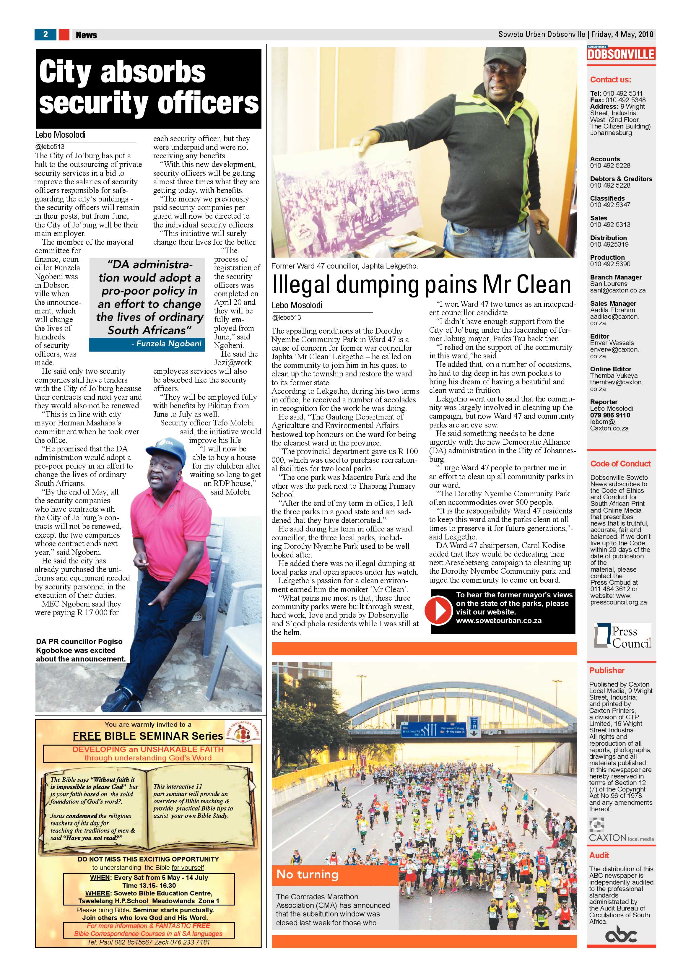 Dobsonville – May 4, 2018 issue page 2
