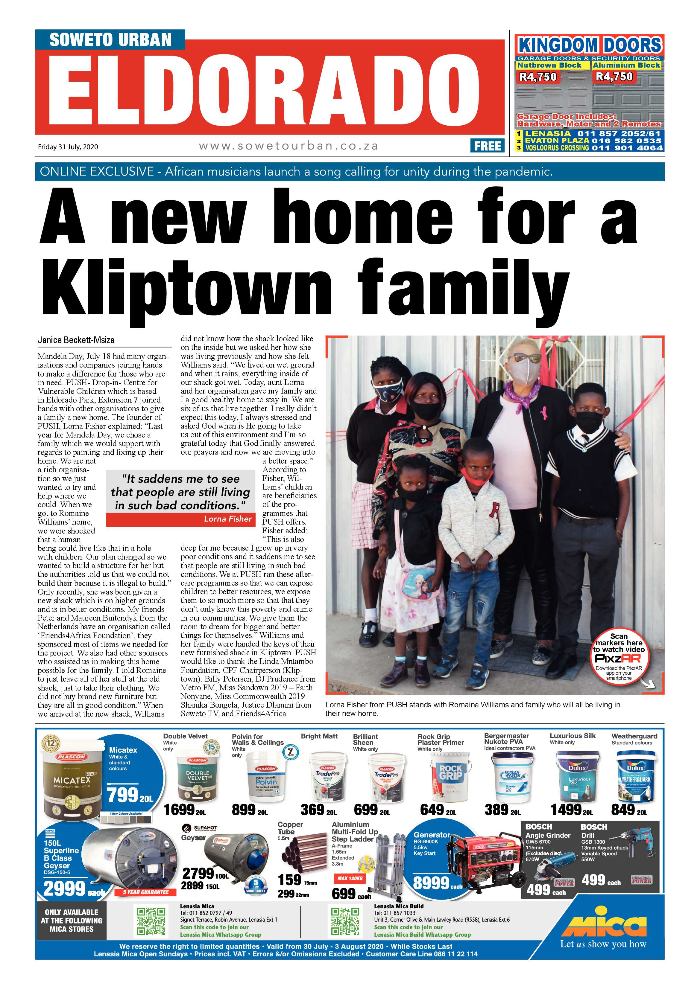 Eldos, August  7, 2020 page 1