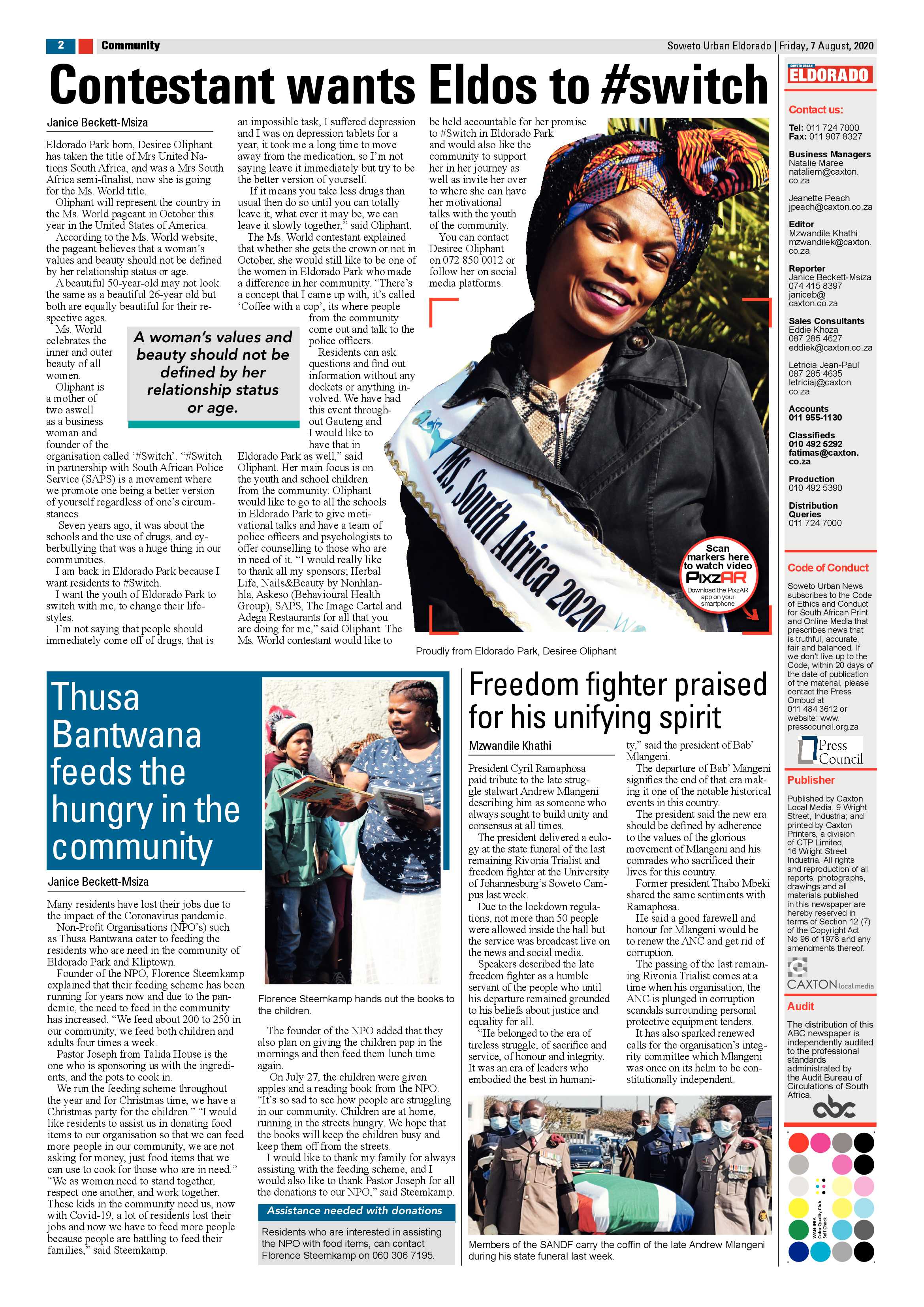 Eldos August 7, 2020 page 2