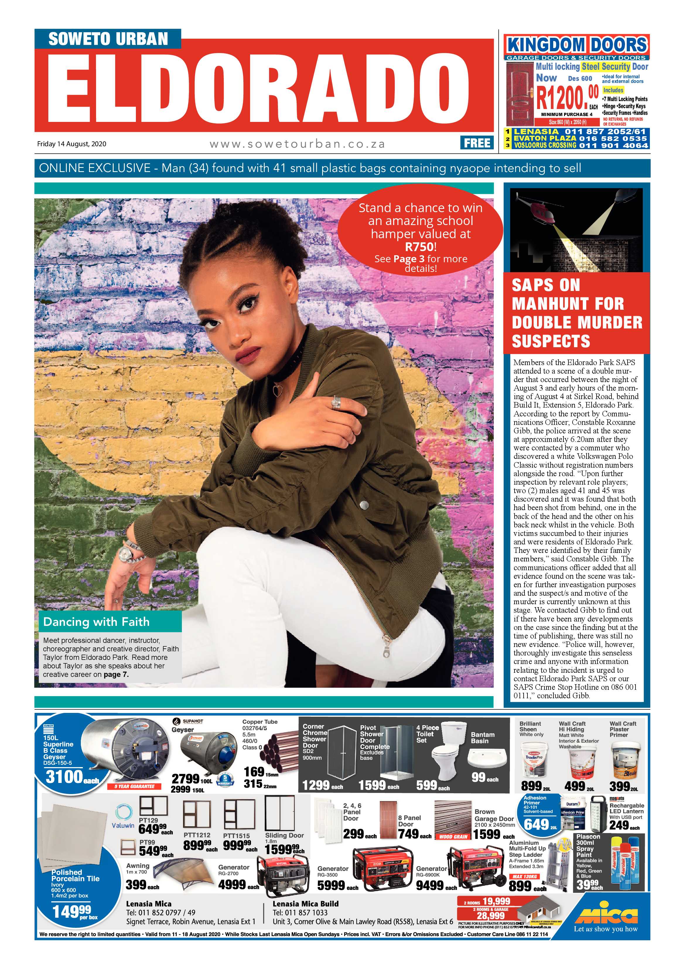Eldos August 14, 2020 page 1