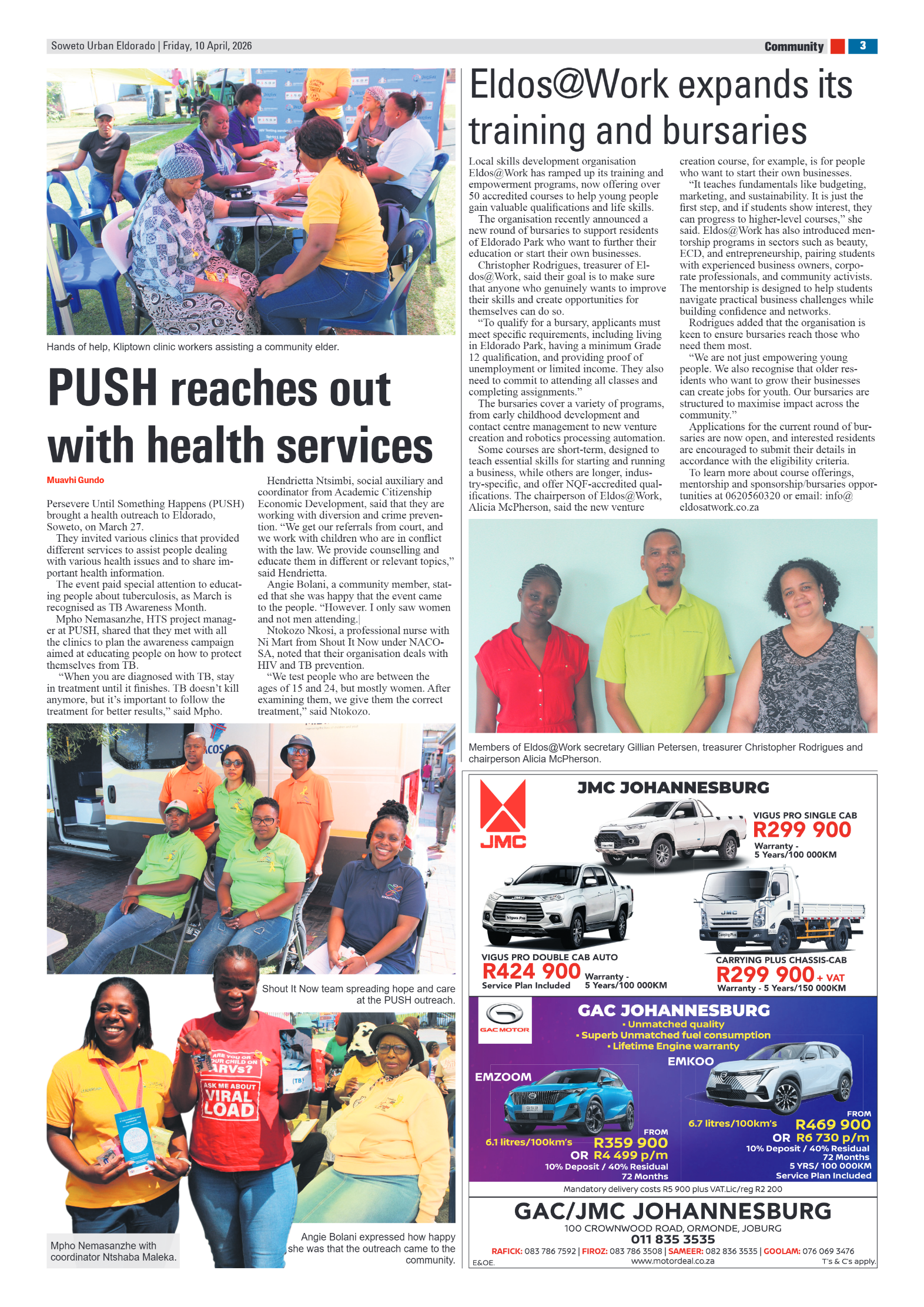 Eldorado: 10 April 2026 page 3