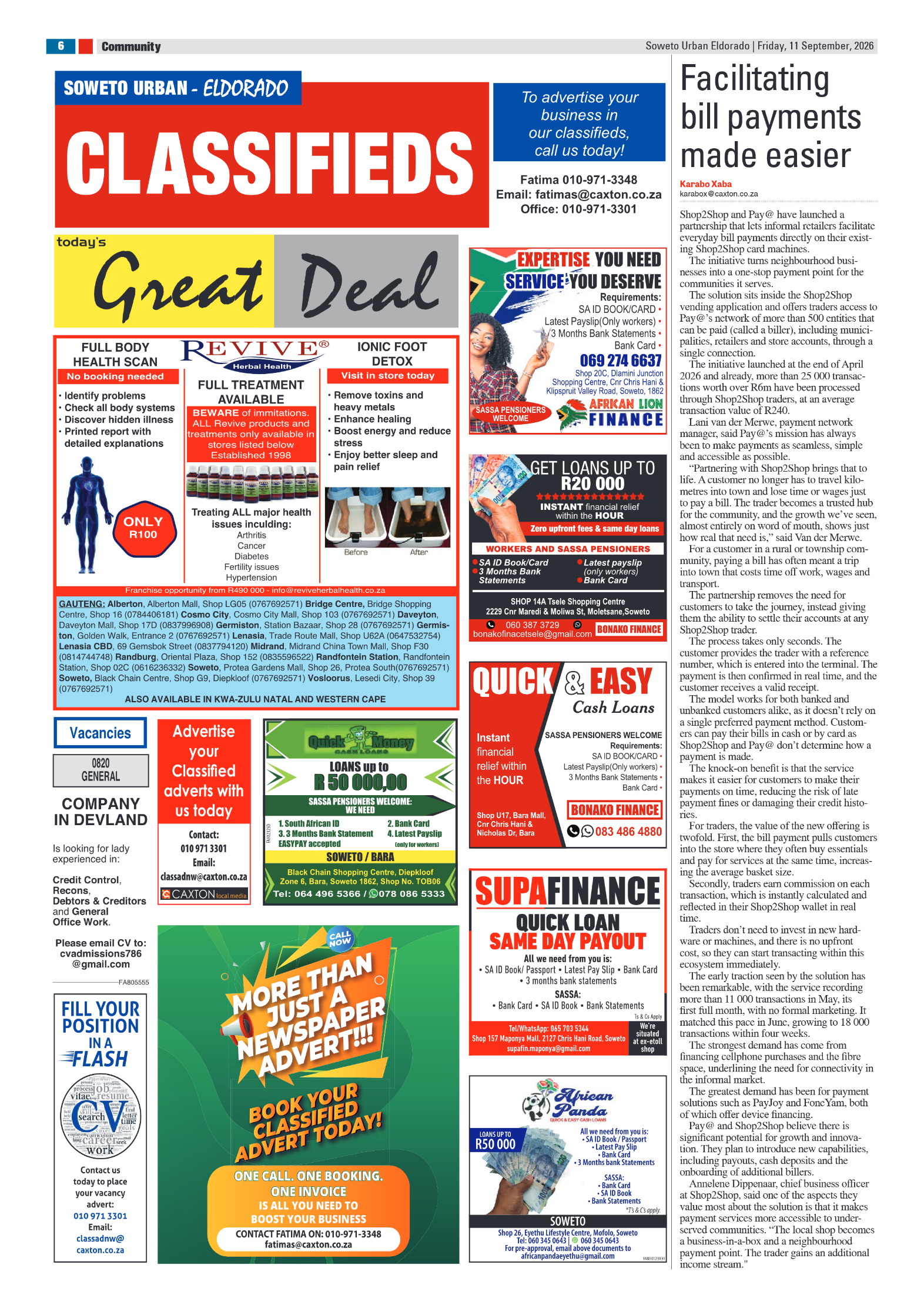 Eldorado 11 September 2026 page 6