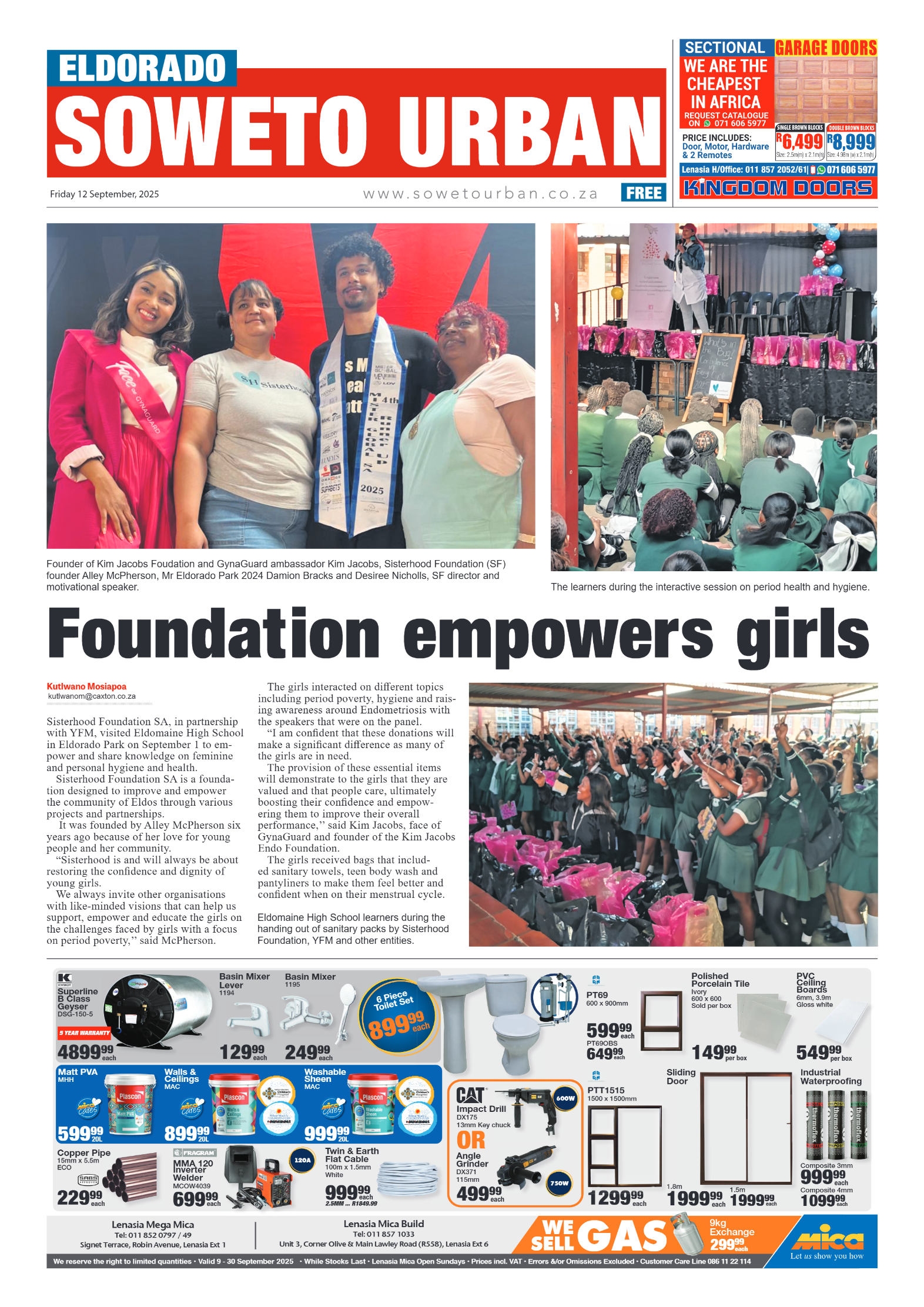 Eldorado: 12 September 2025 page 1