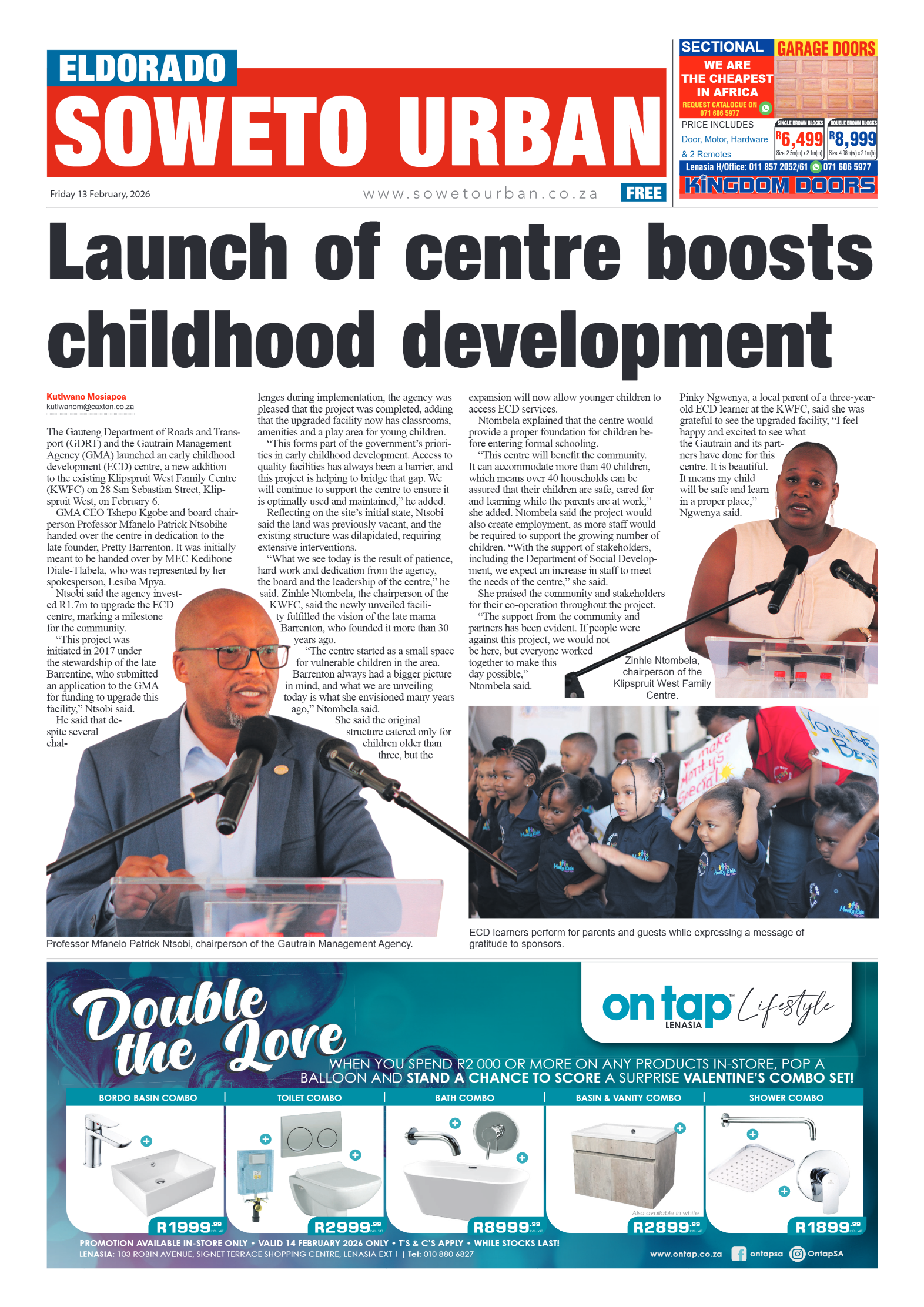 Eldorado: 13 February 2026 page 1