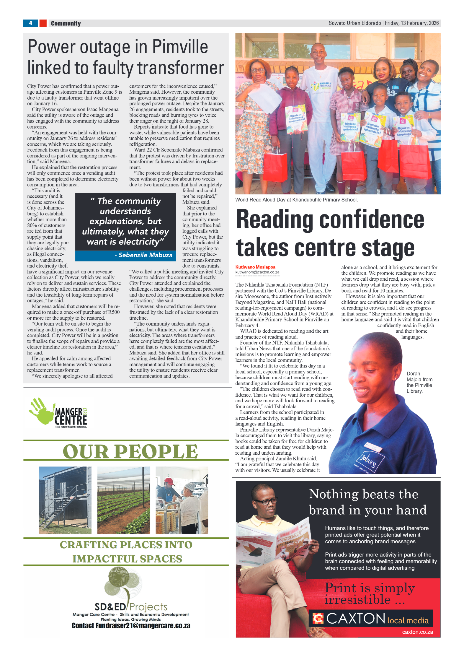 Eldorado: 13 February 2026 page 4