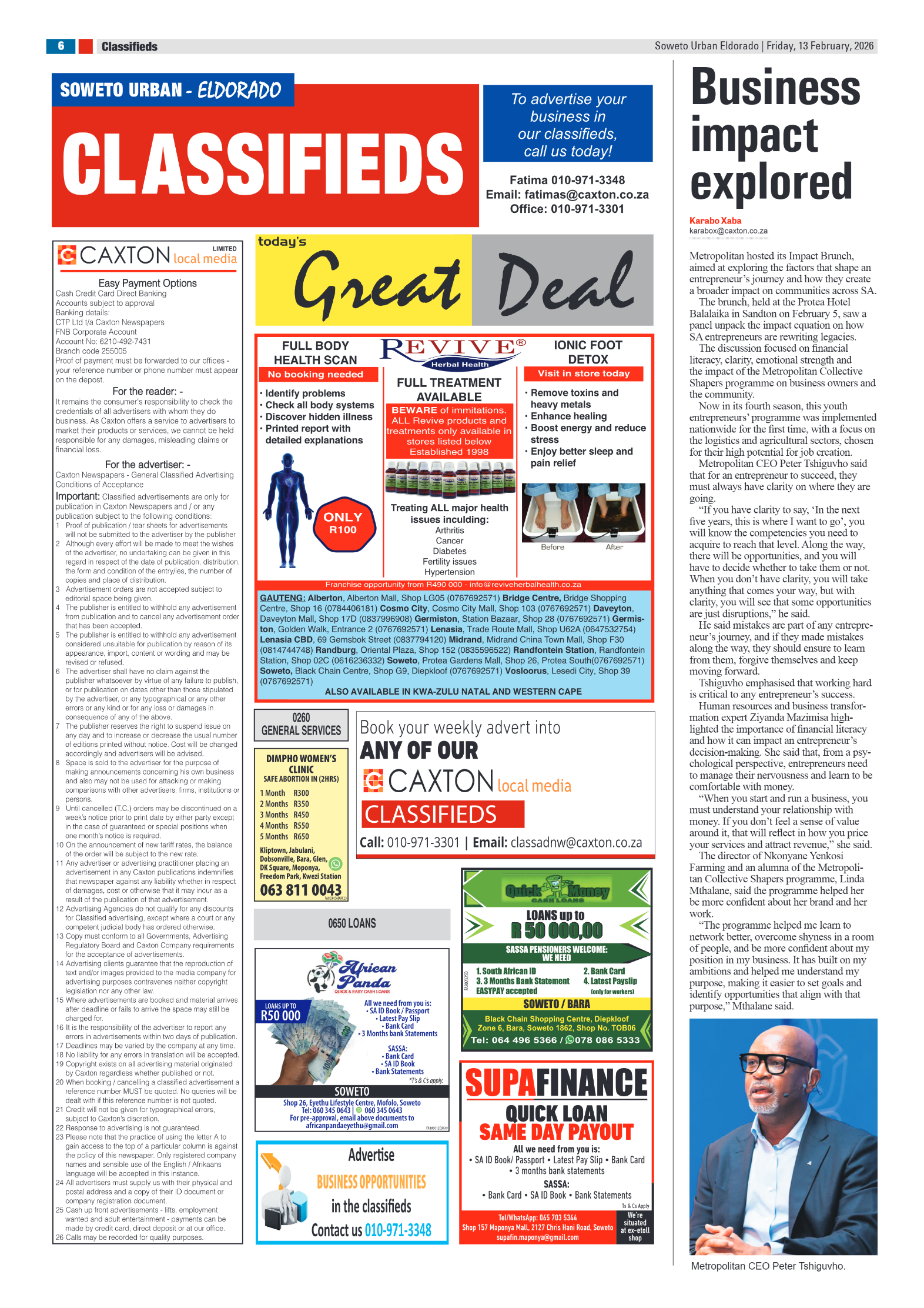 Eldorado: 13 February 2026 page 6