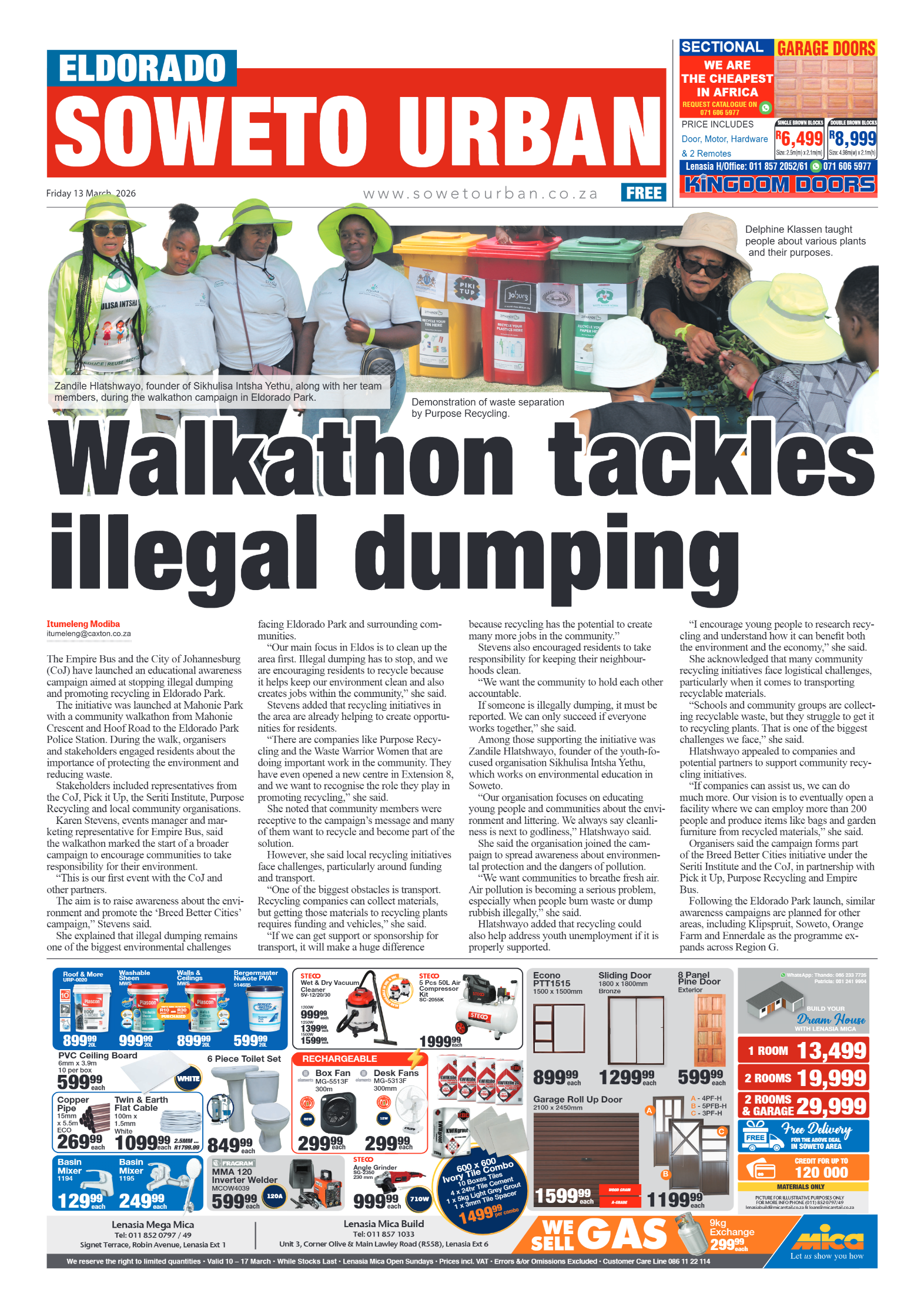 Eldorado: 13 March 2026 page 1