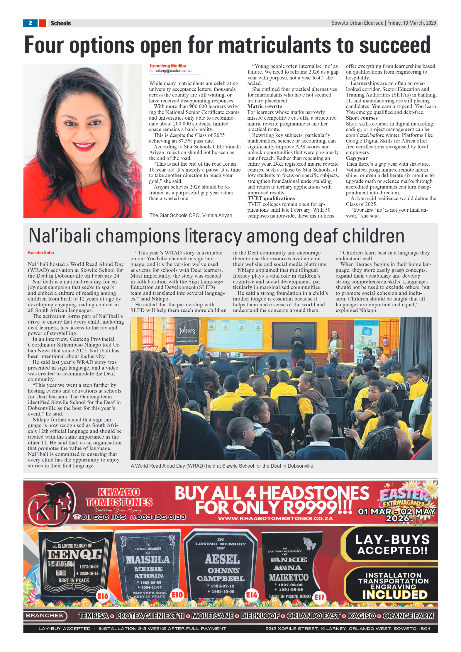 Eldorado: 13 March 2026 page 2