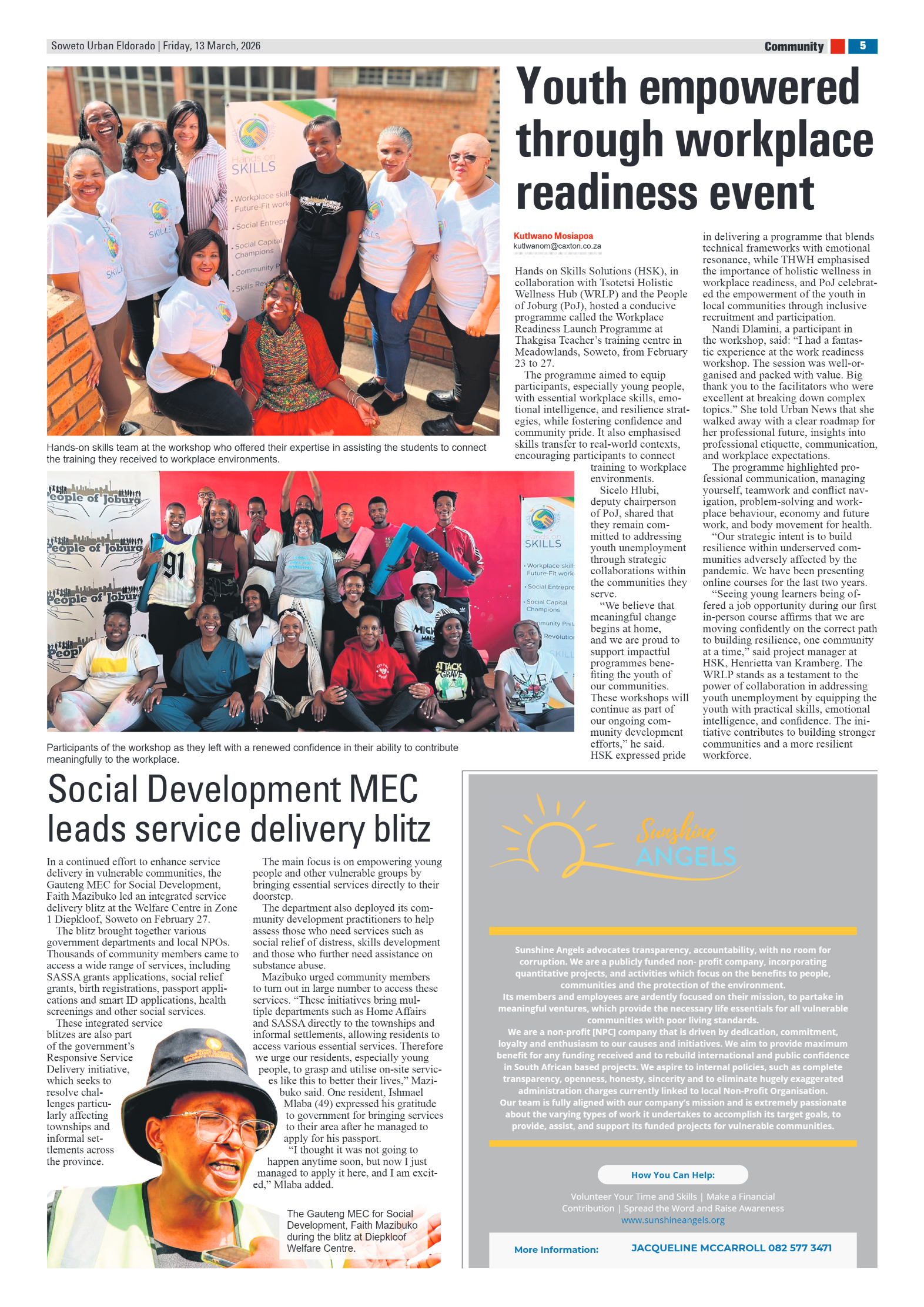 Eldorado: 13 March 2026 page 5