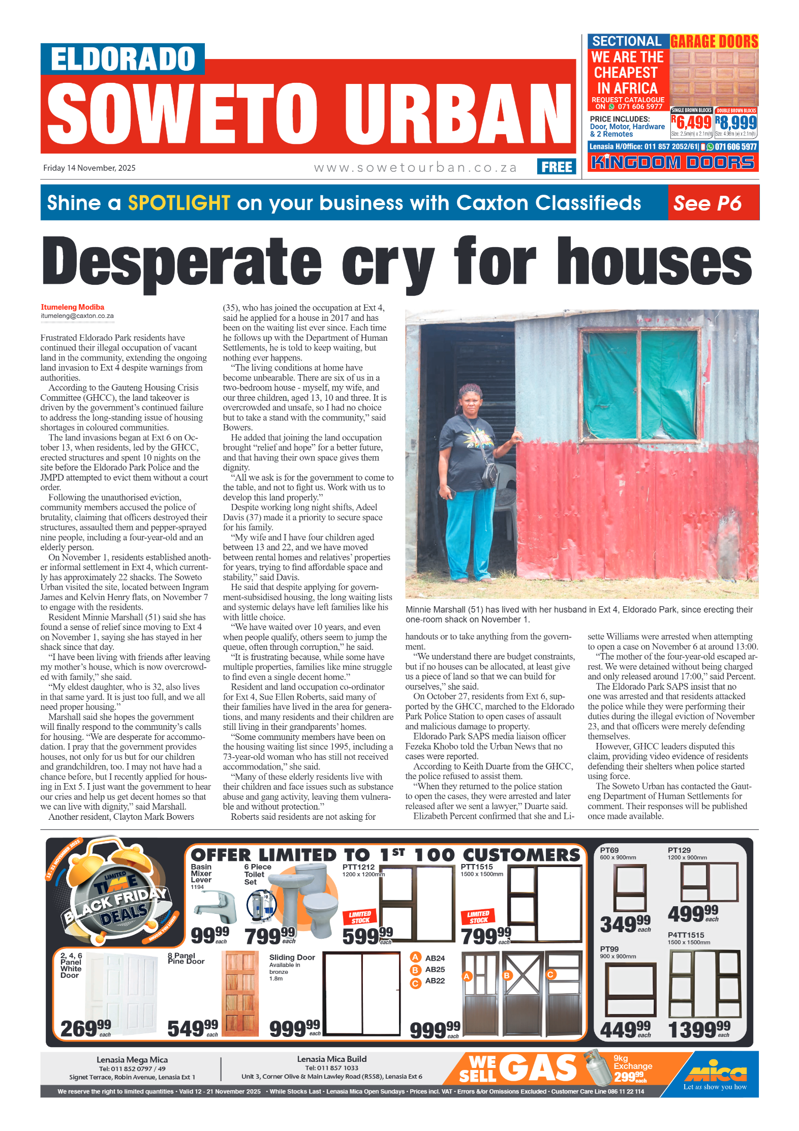 Eldorado: 14 November 2025 page 1