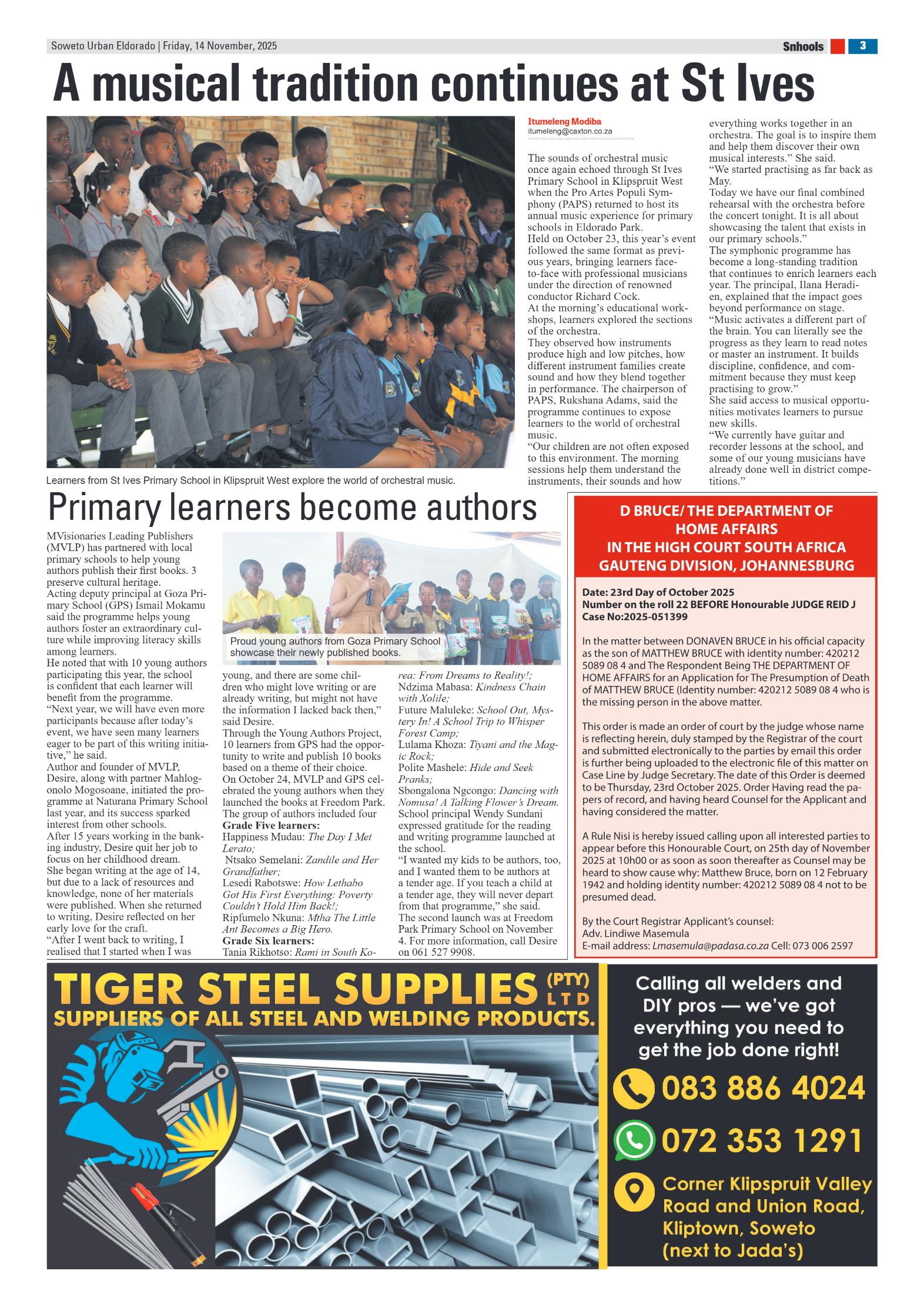 Eldorado: 14 November 2025 page 3