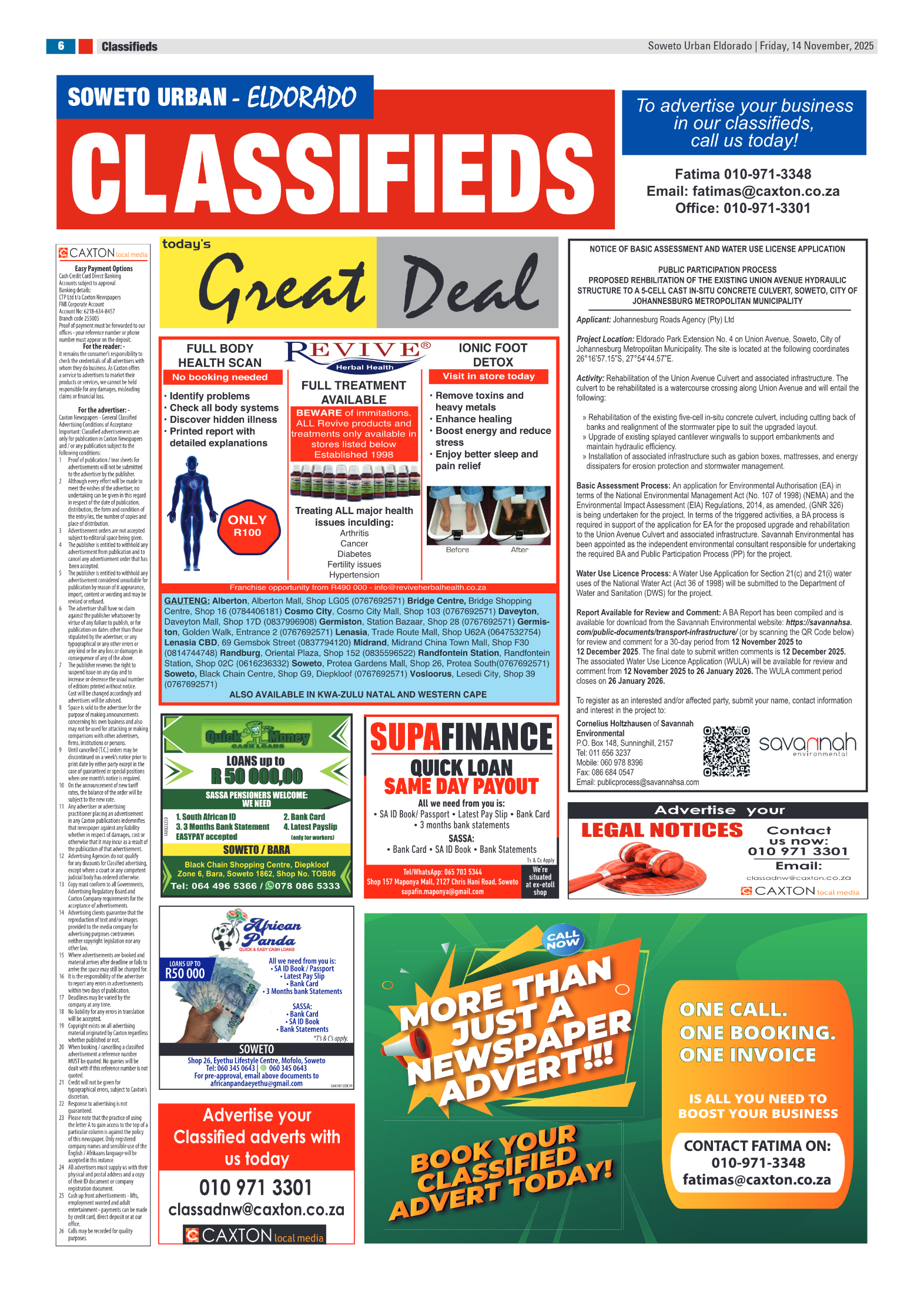 Eldorado: 14 November 2025 page 6