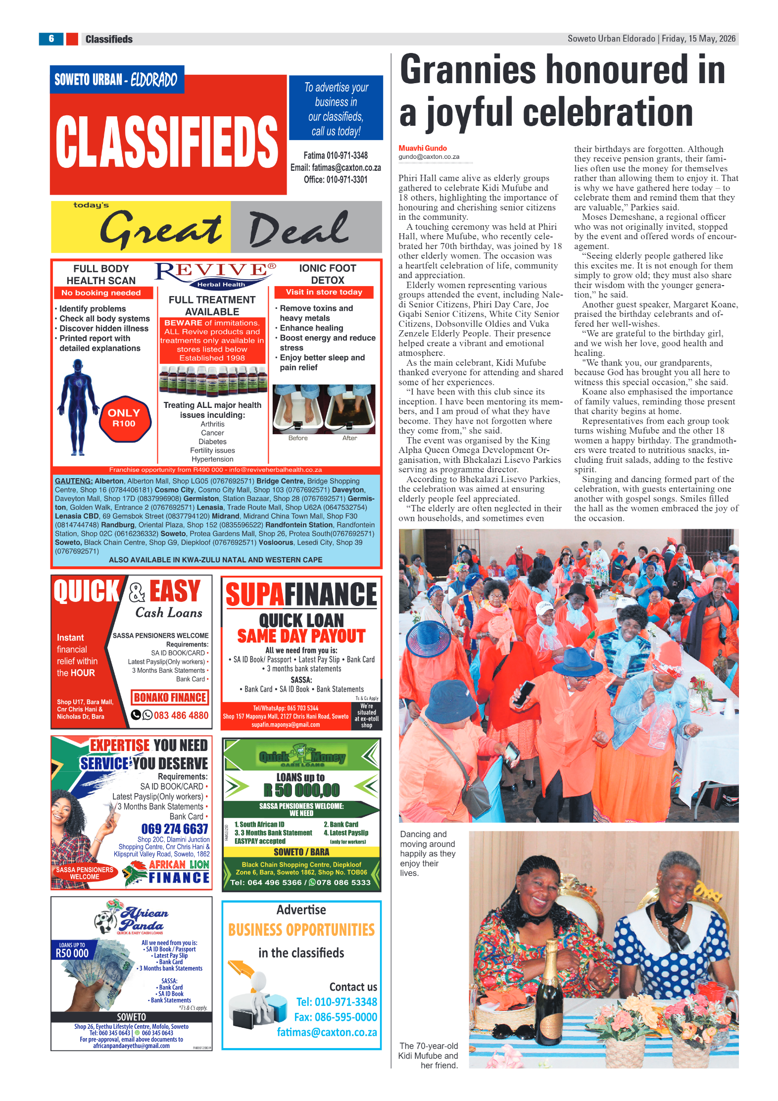 Eldorado: 15 May 2026 page 6