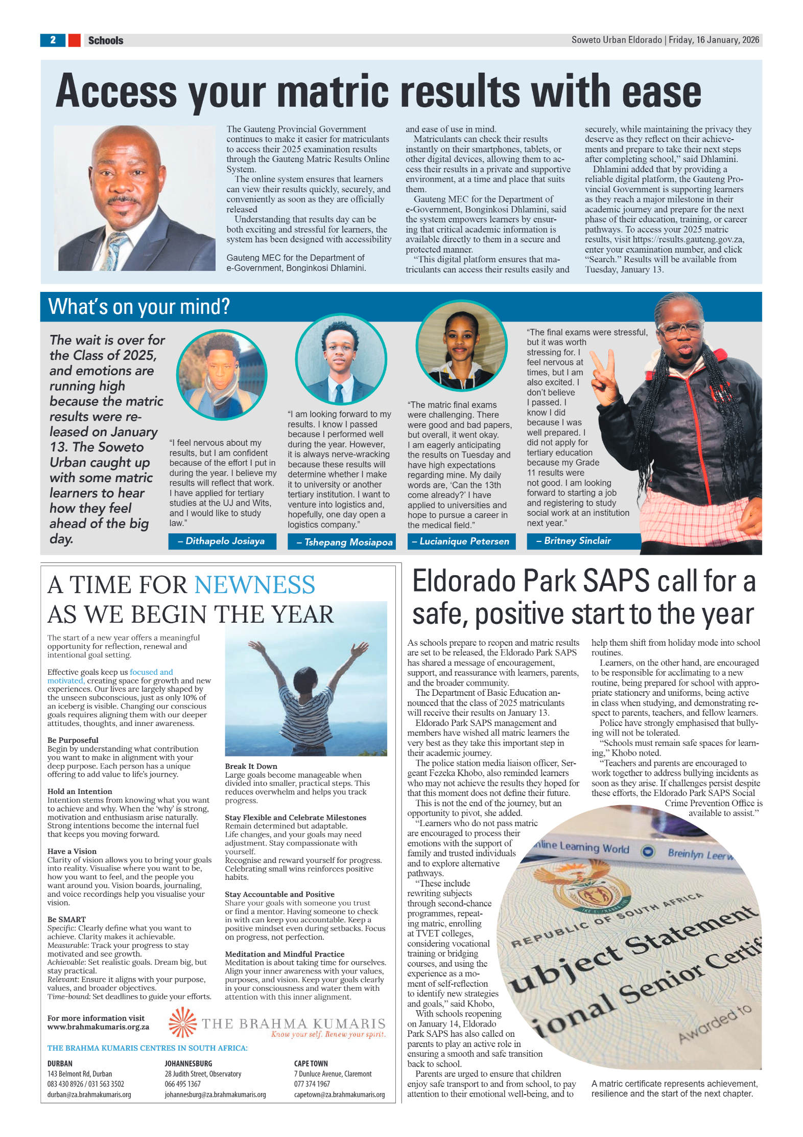 Eldorado: 16 January 2026 page 2