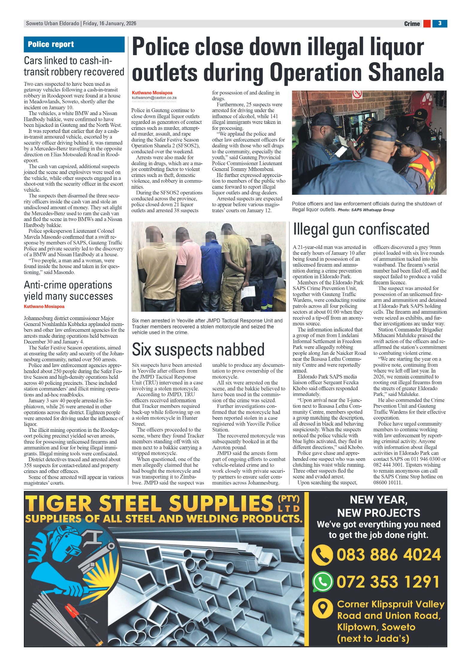 Eldorado: 16 January 2026 page 3