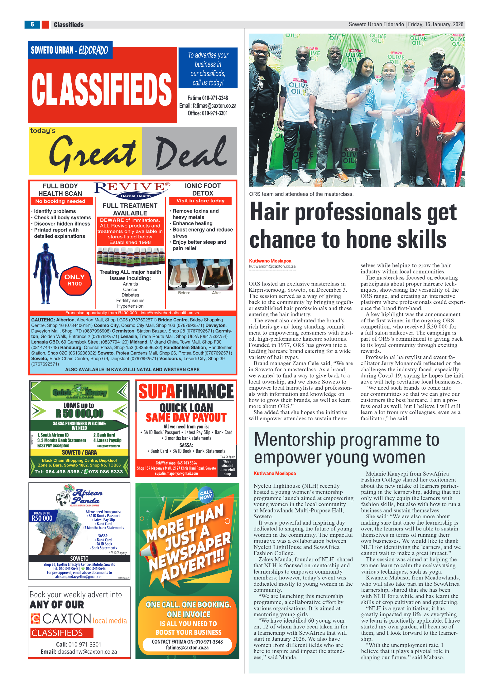 Eldorado: 16 January 2026 page 6