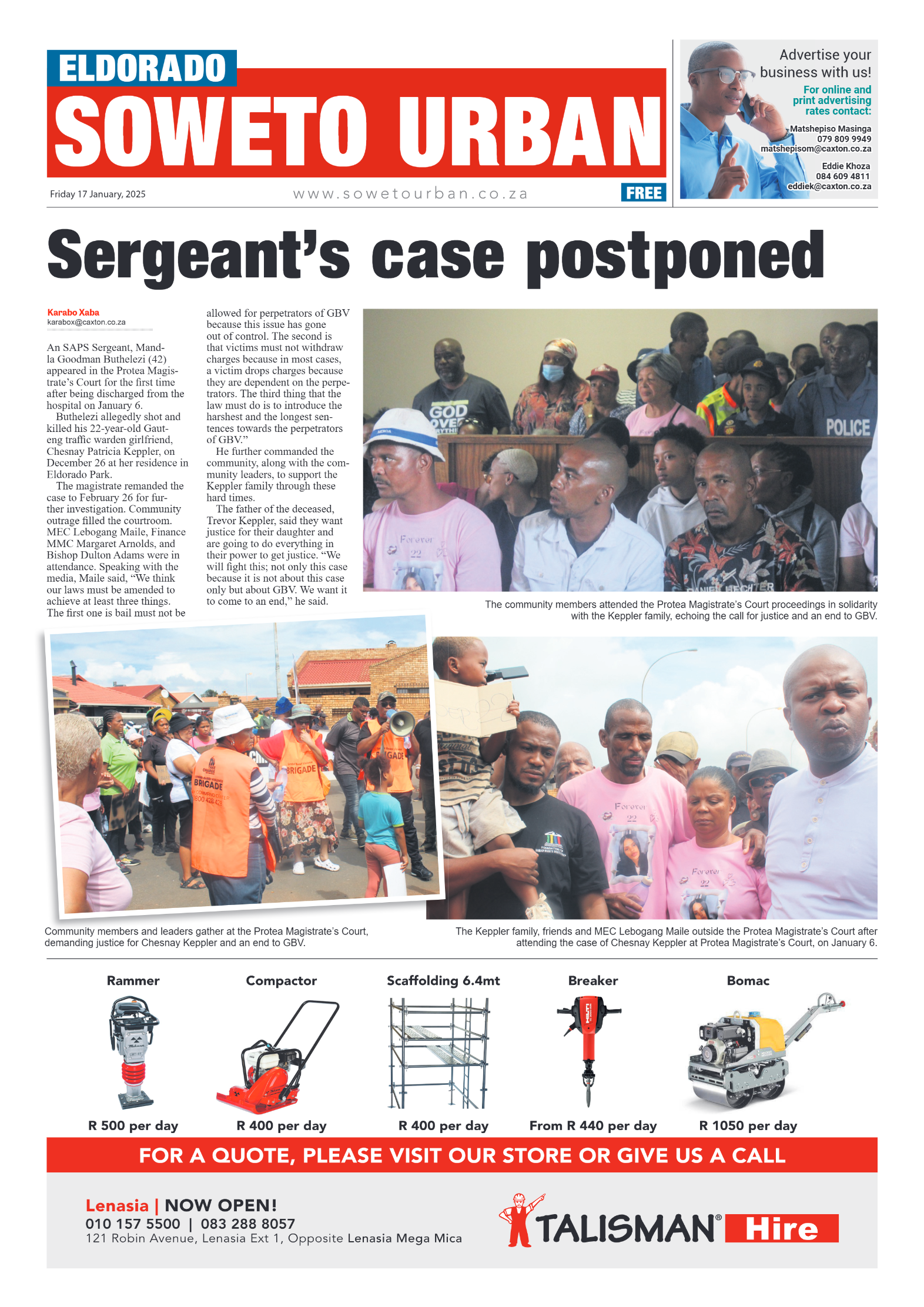 Eldorado: 17 January 2025 page 1