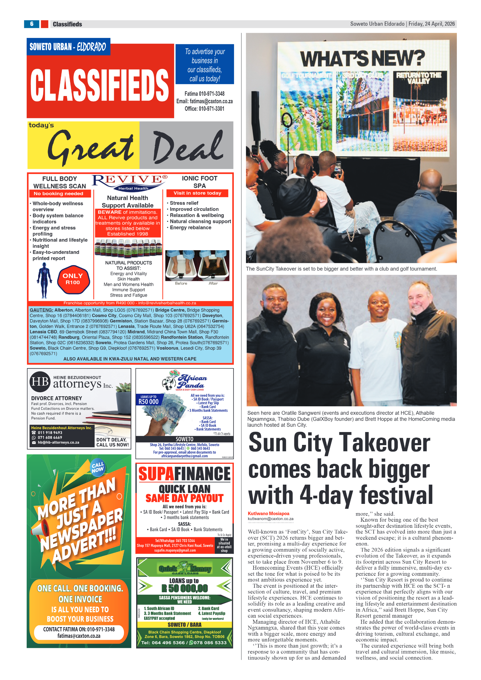 Eldorado: 24 April 2026 page 6