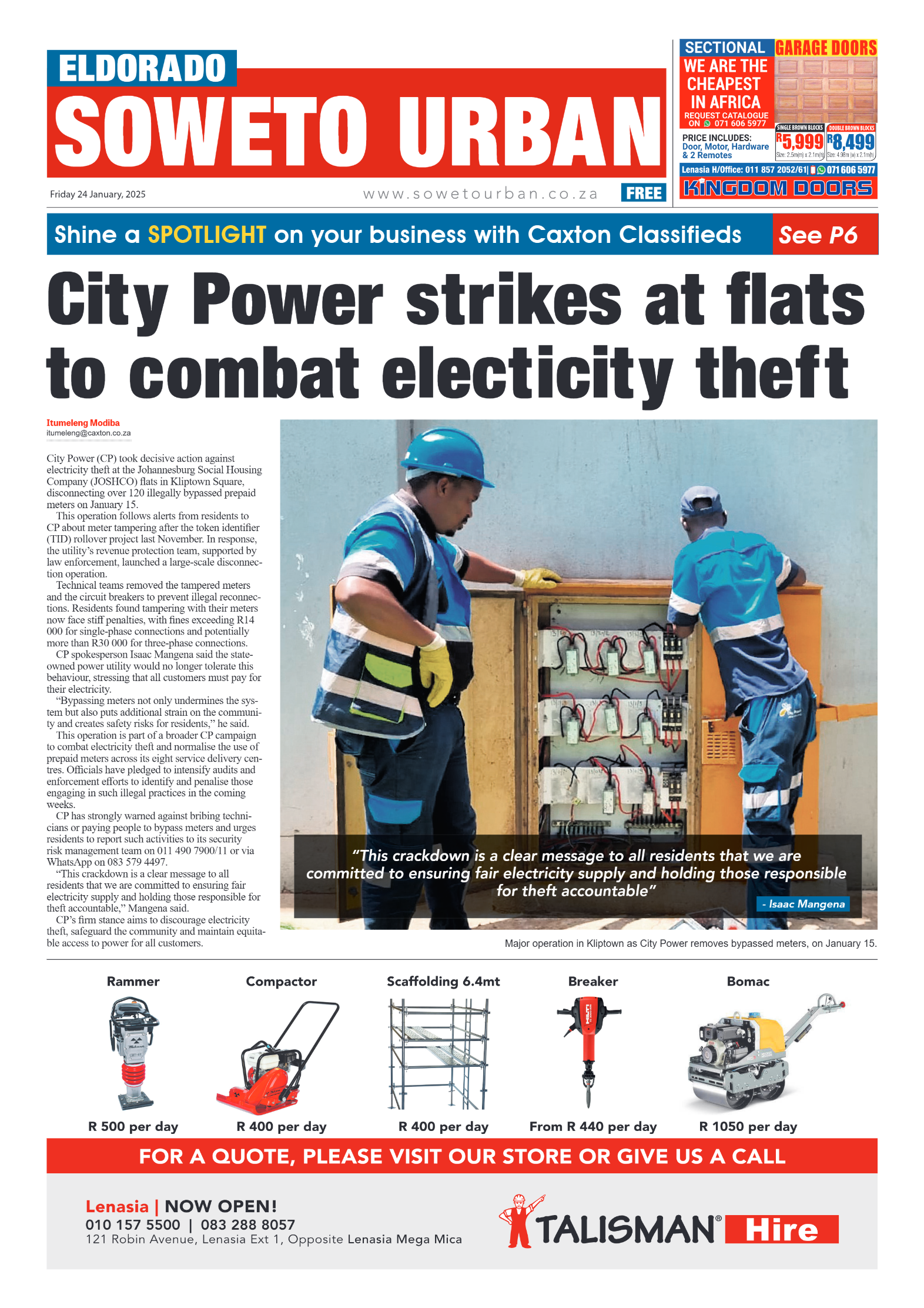 Eldorado: 24 January 2025 page 1
