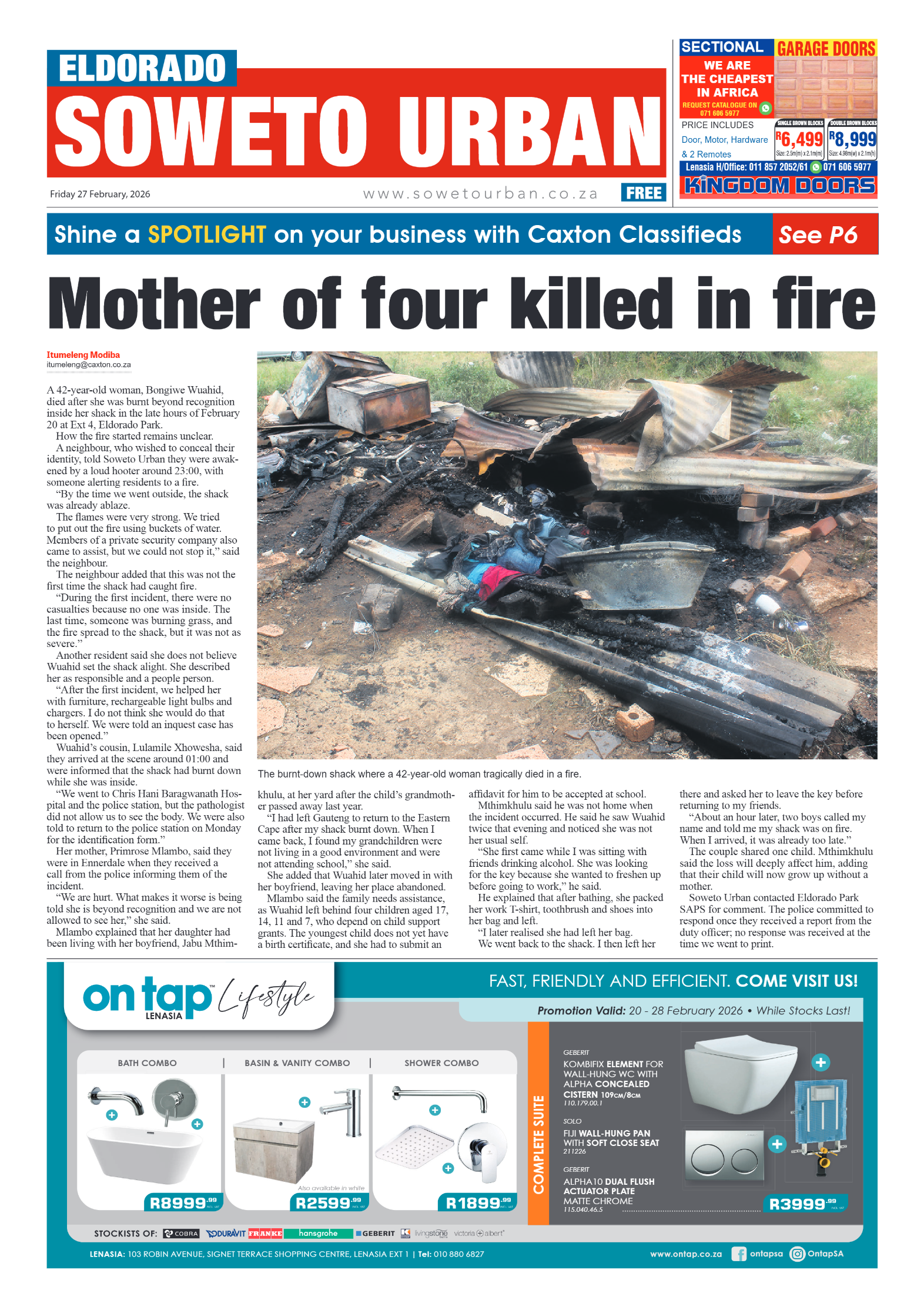 Eldorado: 27 February 2026 page 1