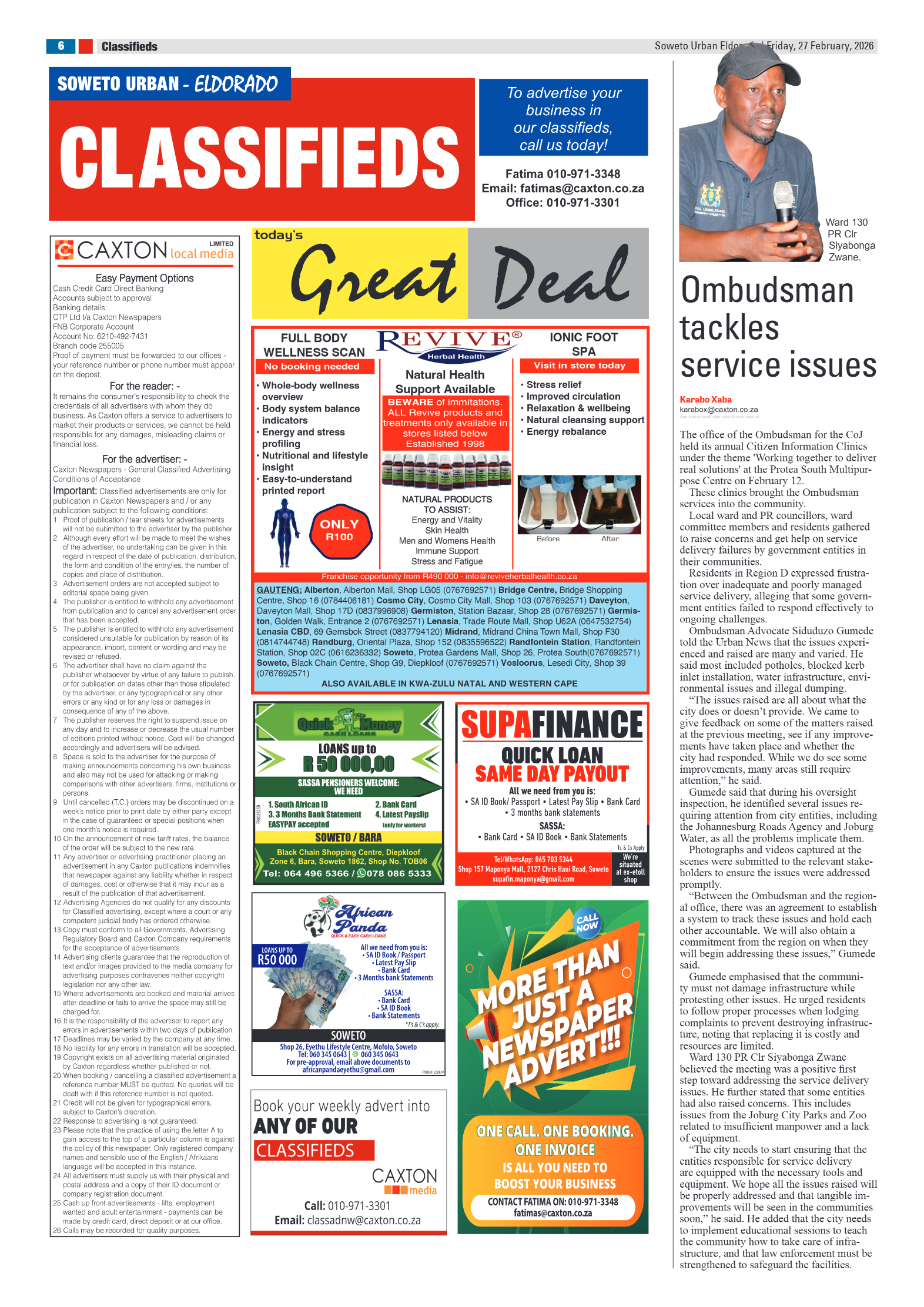 Eldorado: 27 February 2026 page 6