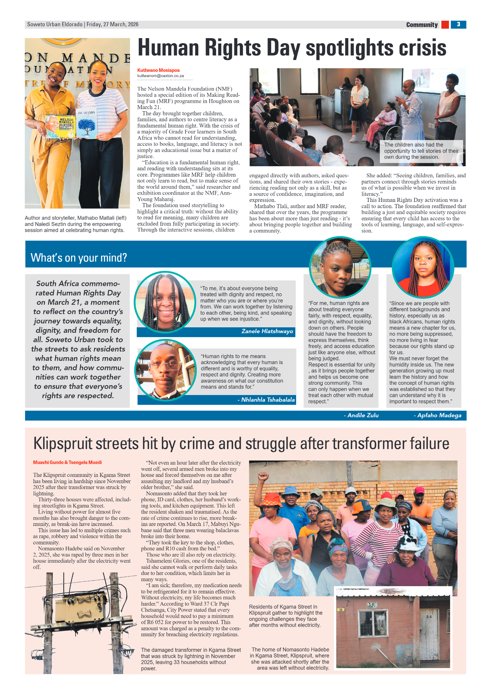 Eldorado: 27 March 2026 page 3