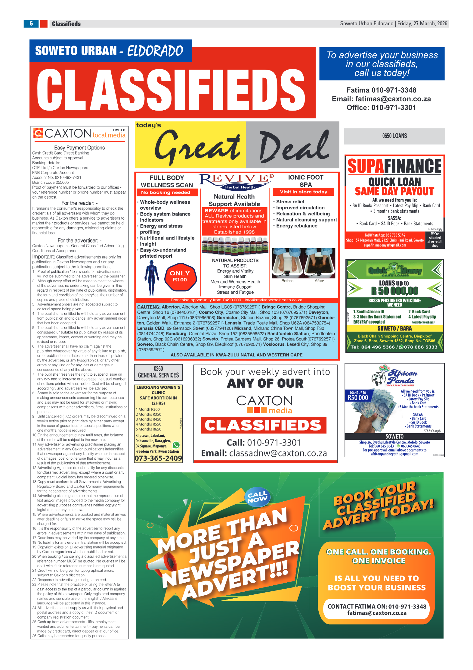 Eldorado: 27 March 2026 page 6