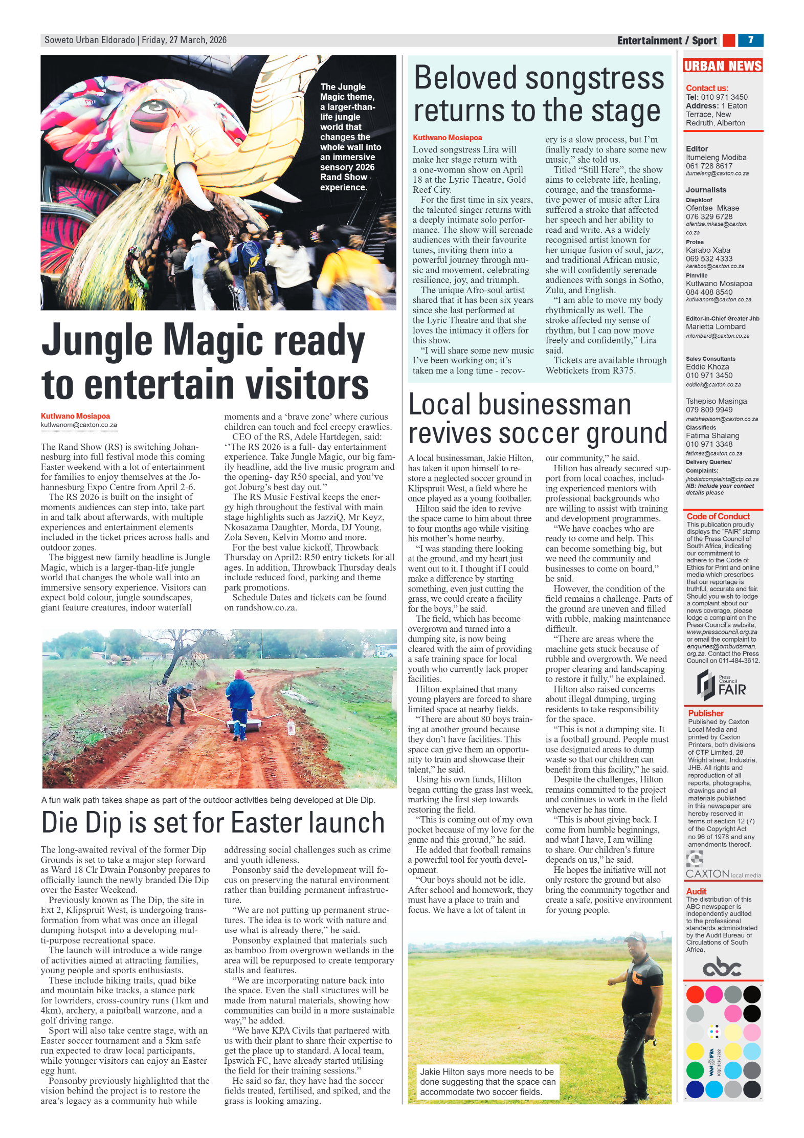 Eldorado: 27 March 2026 page 7