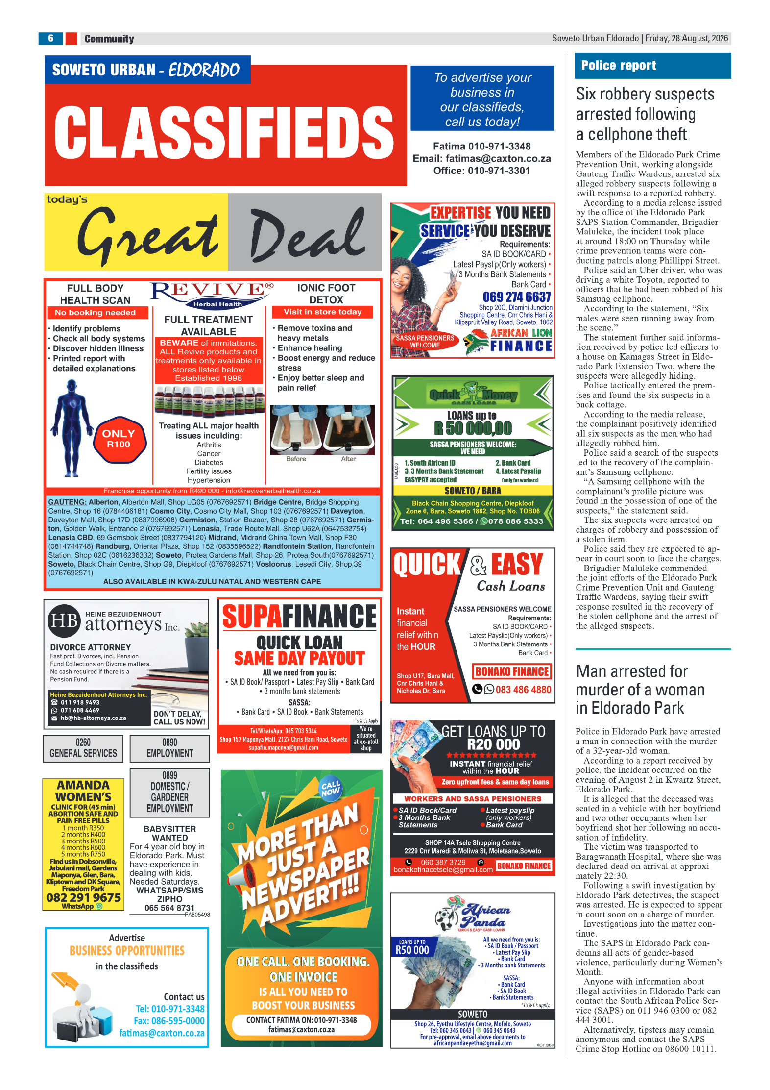 Eldorado 28 August 2026 page 6