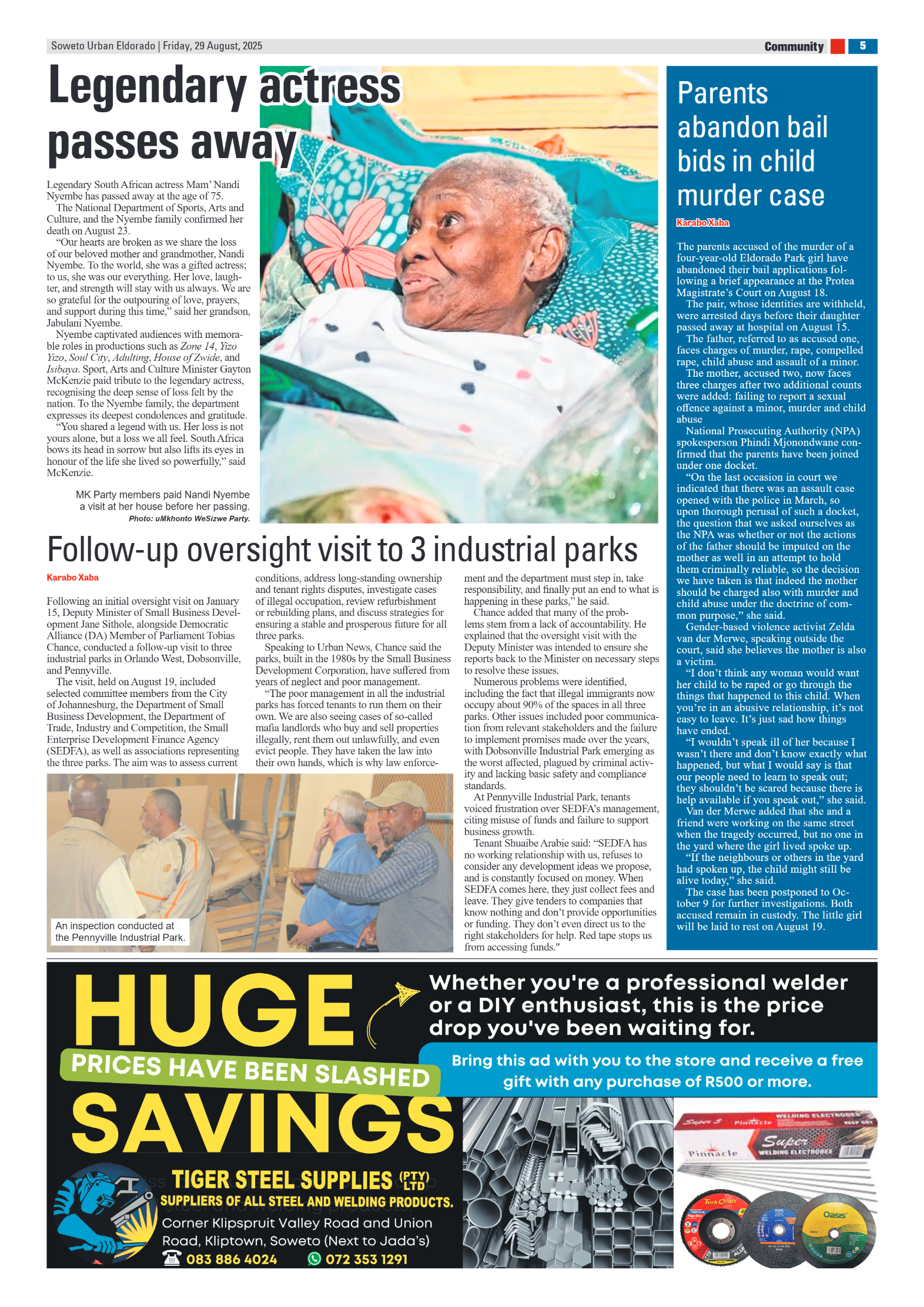 Eldorado: 29 August 2025 page 5