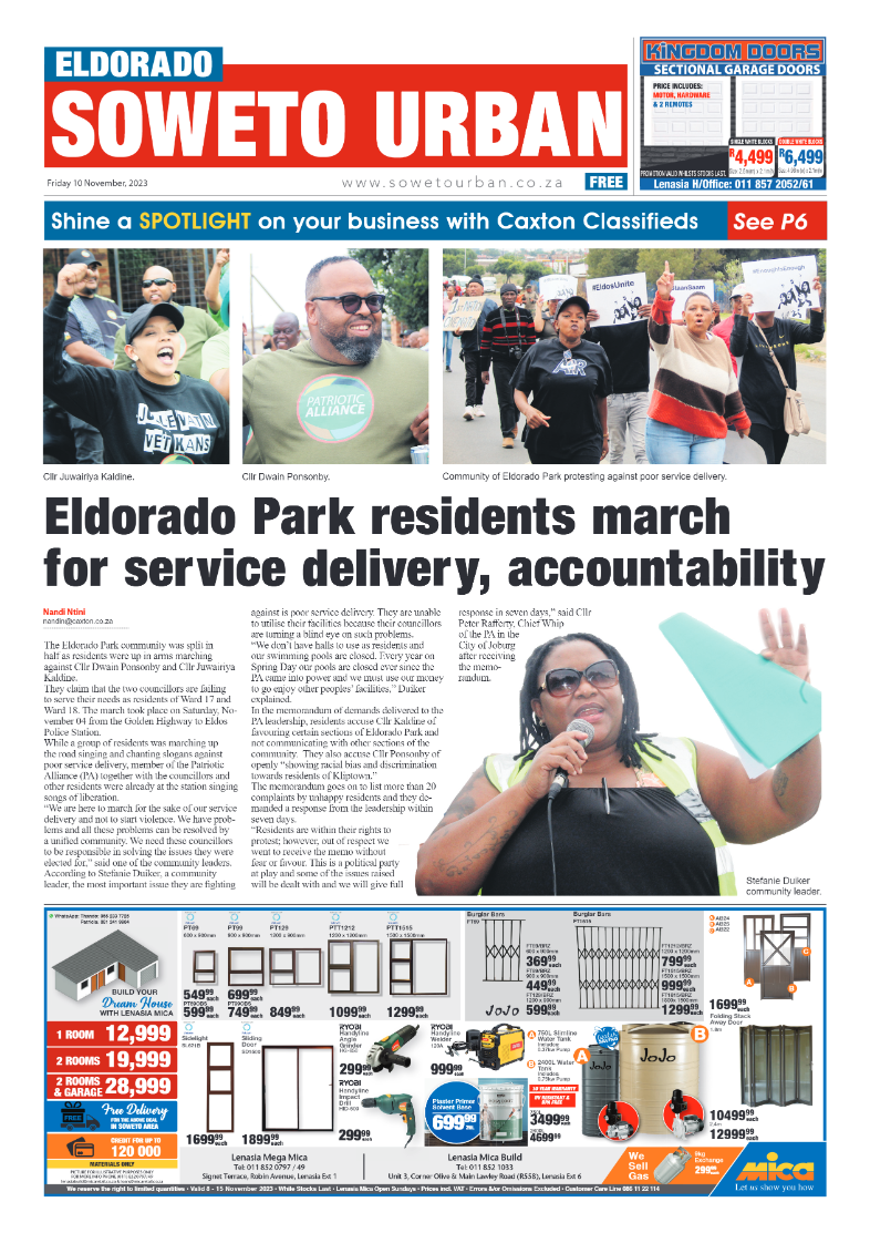 Eldorado: 10 November 2023 page 1