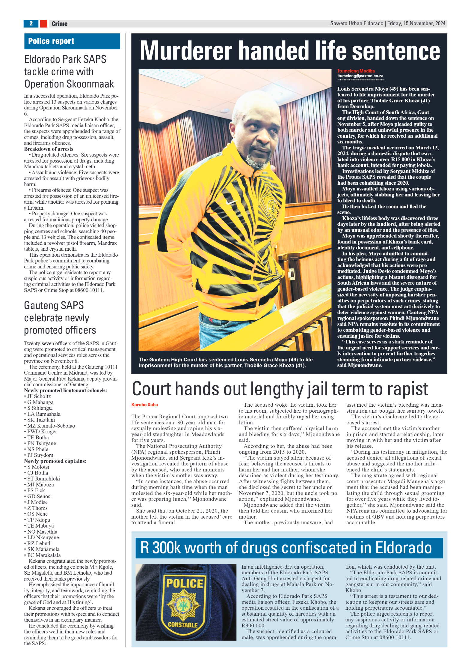 Eldorado: 15 November 2024 page 2