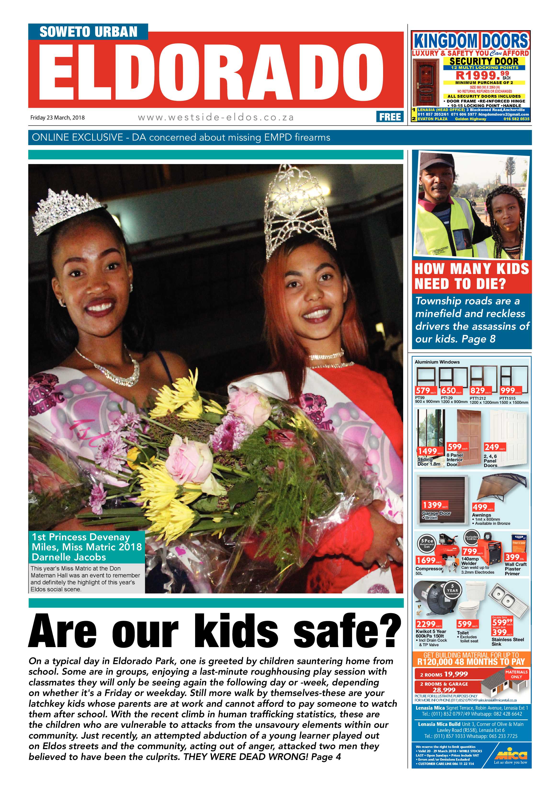 Eldorado Park – March 23, 2018 issue page 1