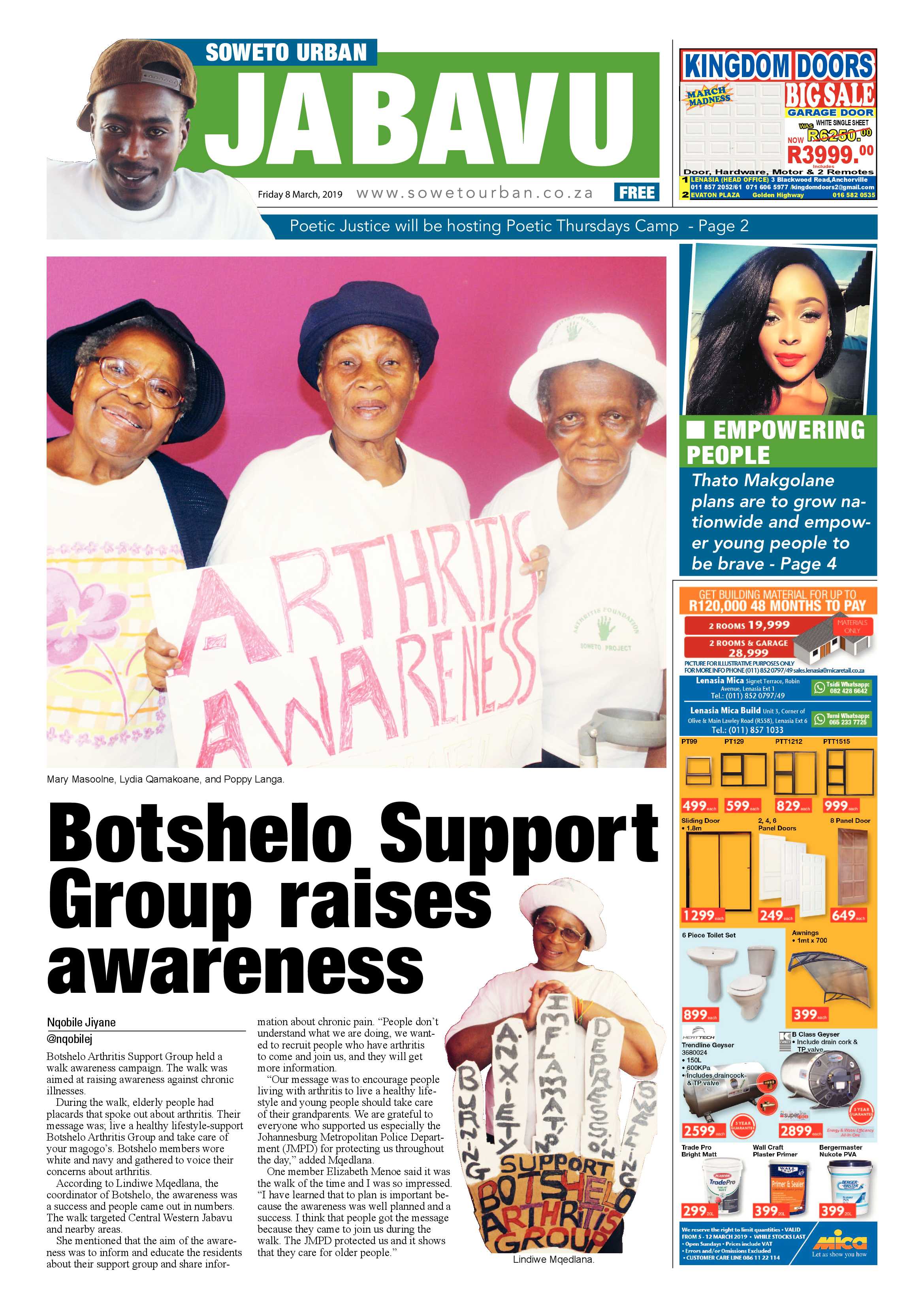 Jabavu News – March 8 , 2019 page 1