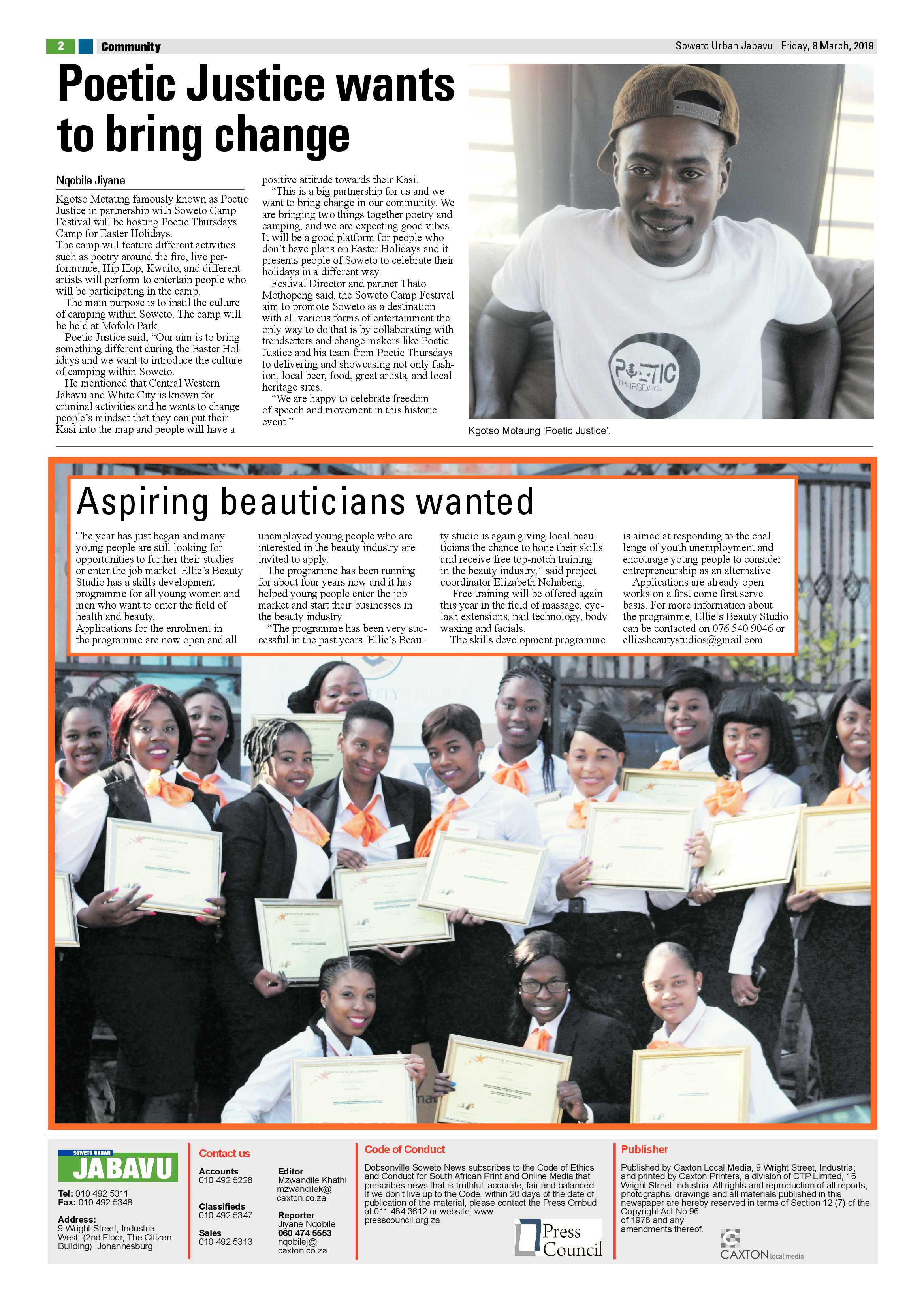 Jabavu News – March 8 , 2019 page 2
