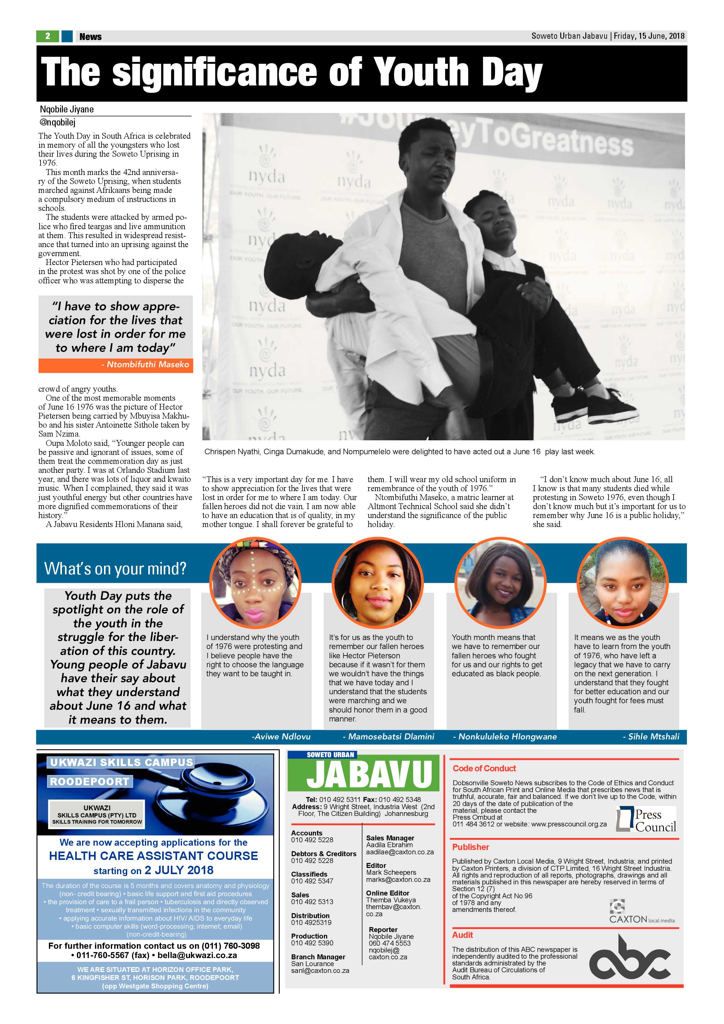 Jabavu – June 15, 2018 issue page 2
