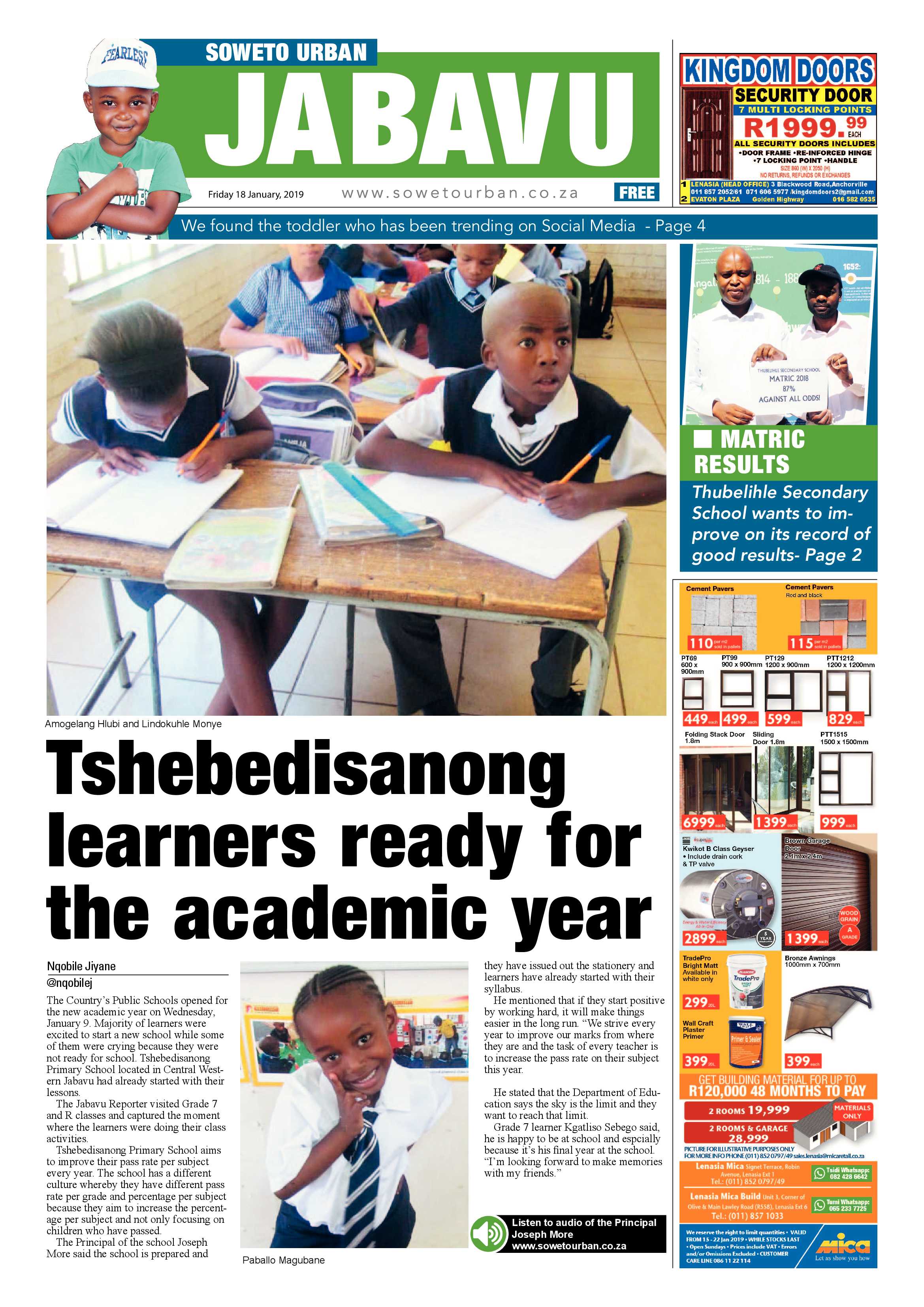 Jan 18 – Jabavu News page 1
