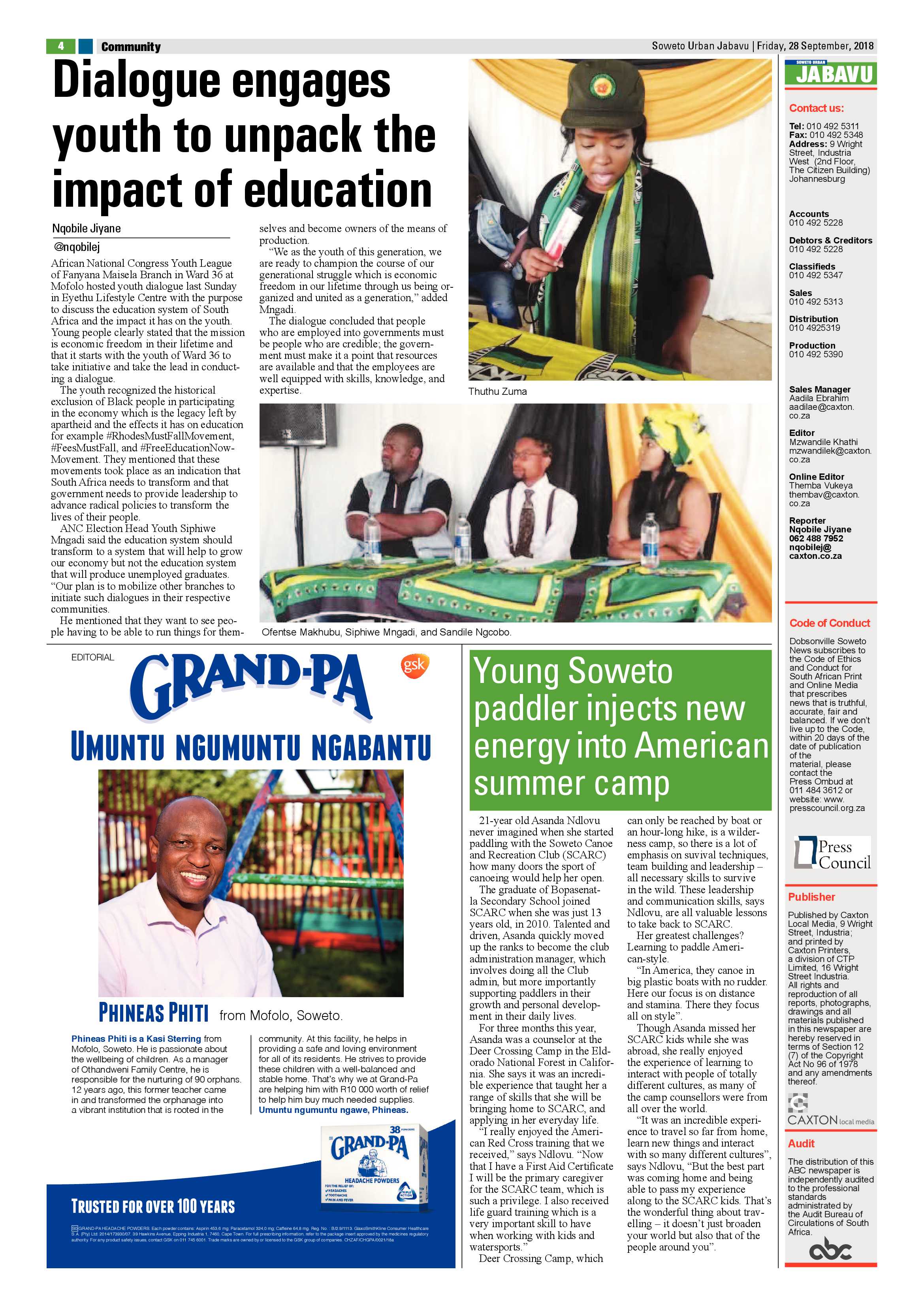 Jabavu – September 28, 2018 issue page 5