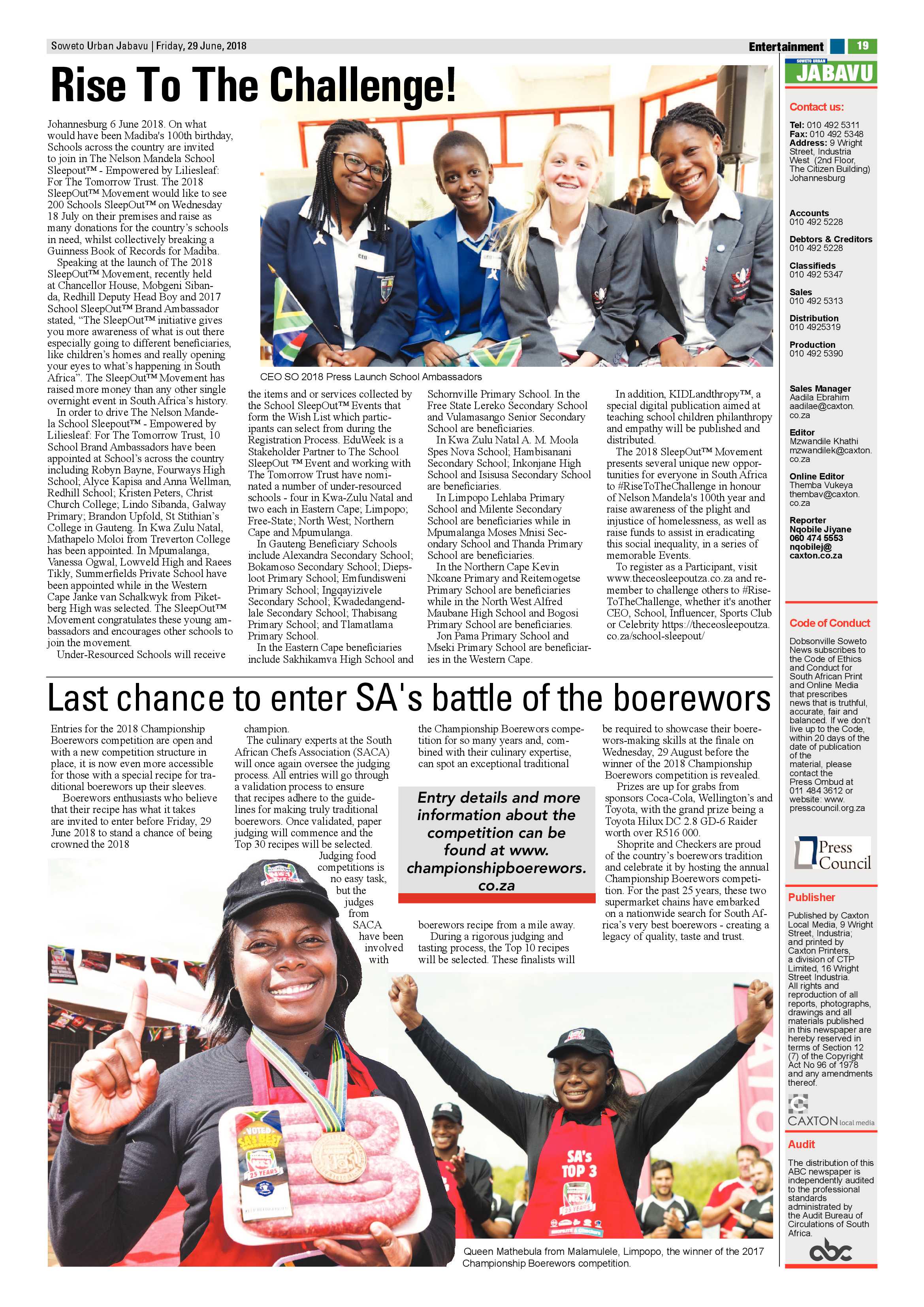 Jabavu – June 29, 2018 issue page 19