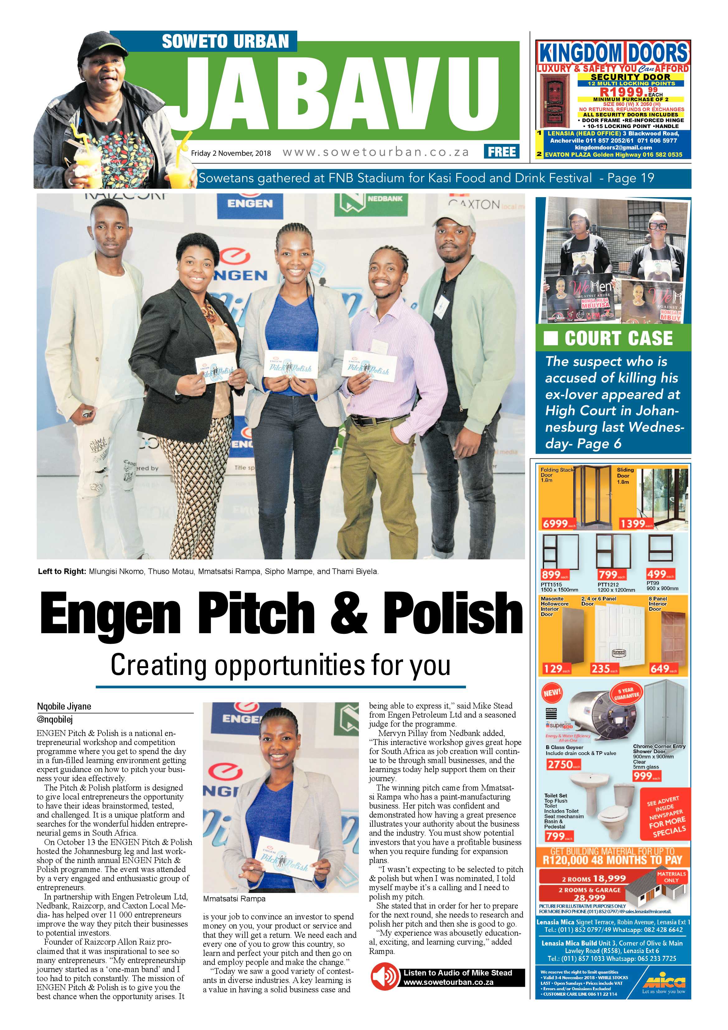 Jabavu – November 2, 2018 issue page 1