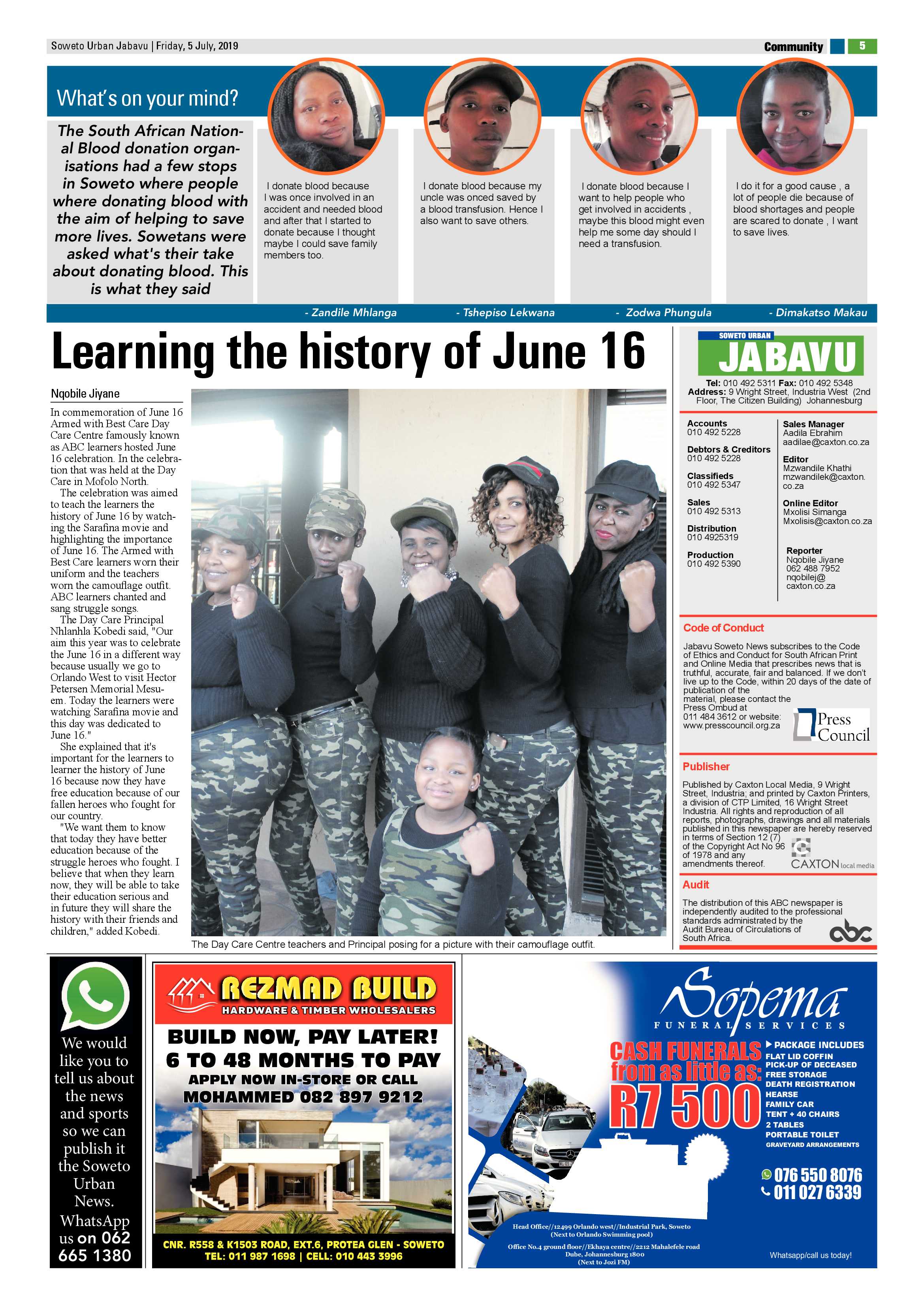 Jabavu News – July 05, 2019 page 5