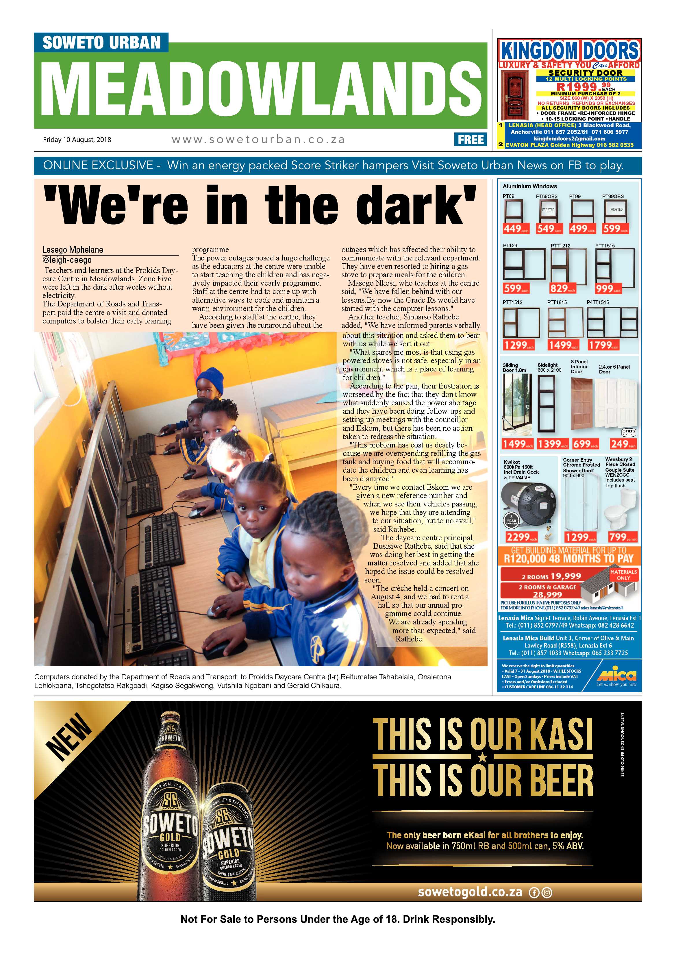Meadowlands – August 10, 2018 issue page 1