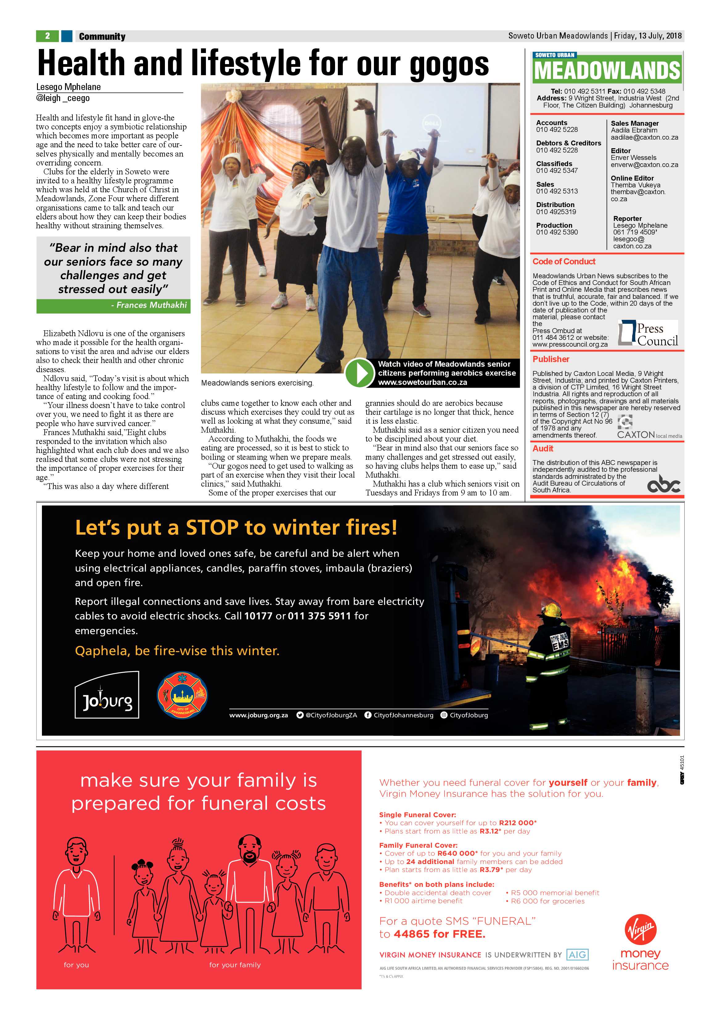 Meadowlands – July 13, 2018 issue page 2