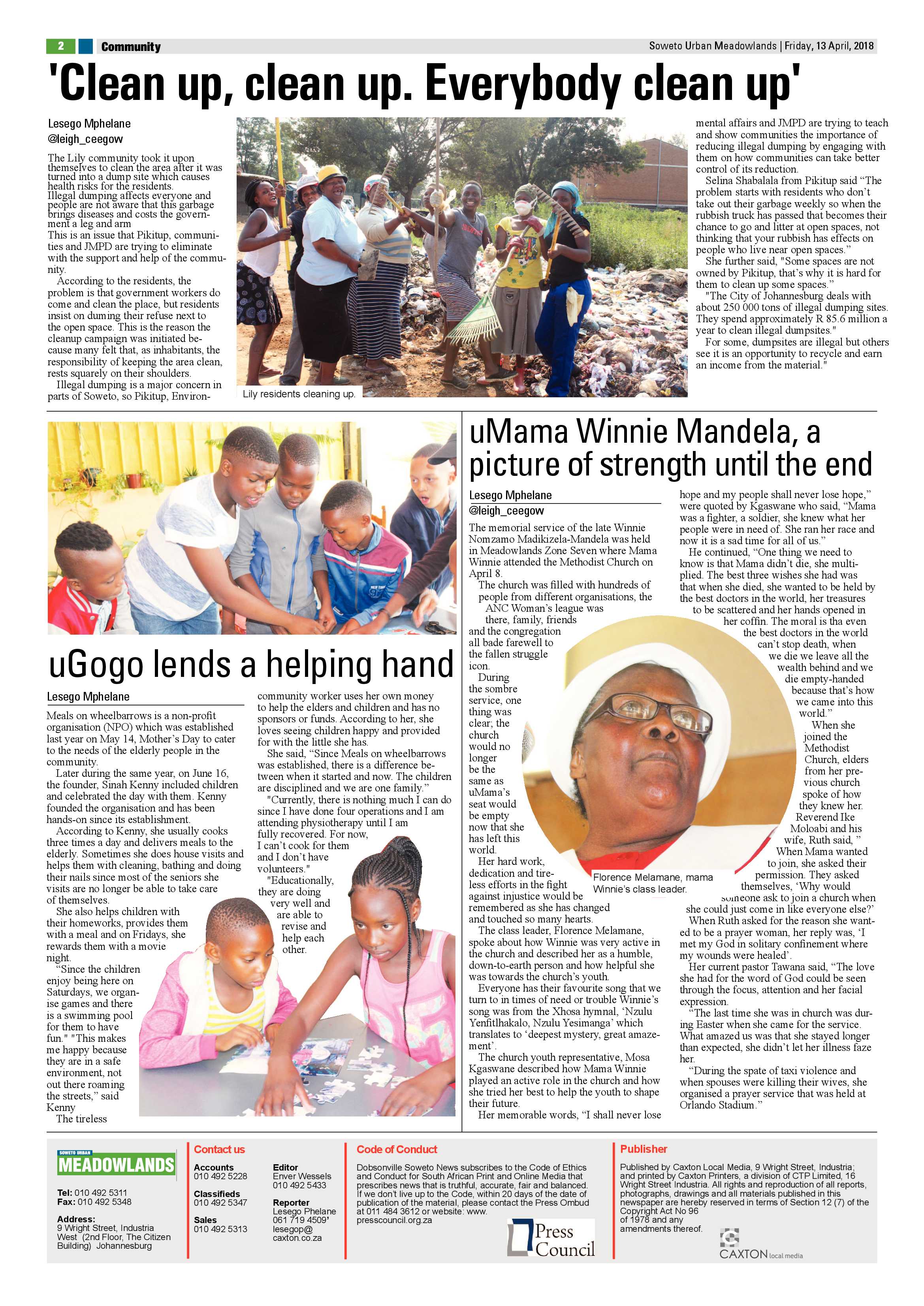 Meadowlands – April 13, 2018 issue page 2