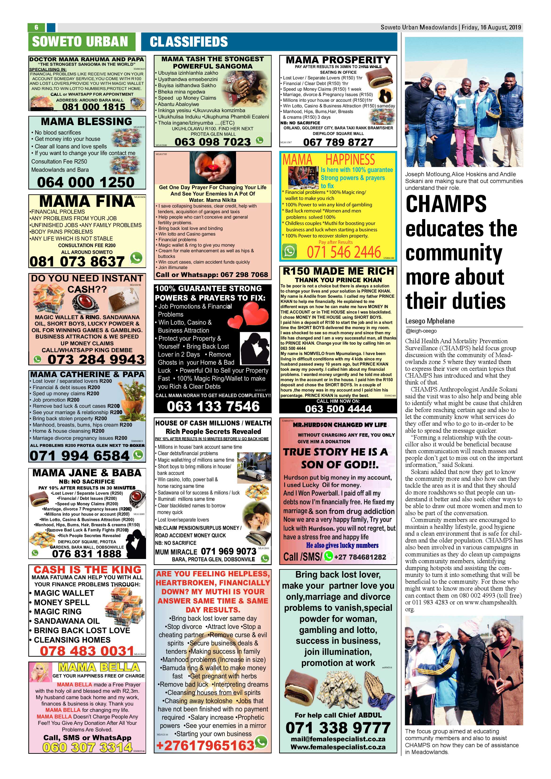 Meadowlands News – August 16, 2019 page 6